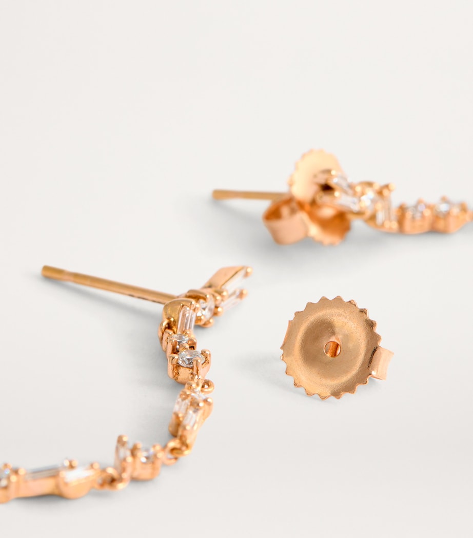 Suzanne Kalan Rose Gold and Diamond Classic Sparkler Drop Earrings Rg/wd Image 6