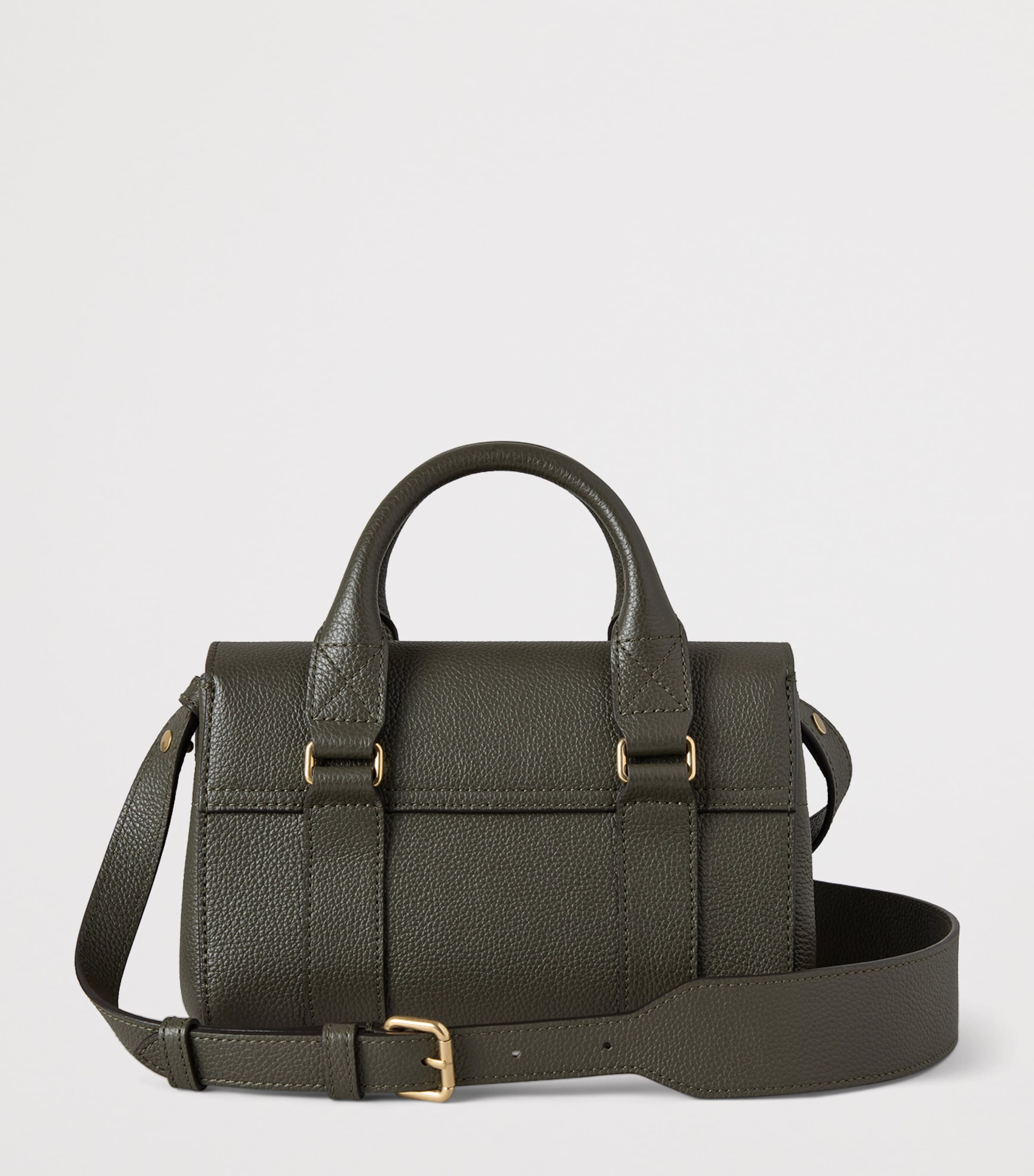 Mini Leather Bayswater Top-Handle Bag JUNIPER GREEN Image 3