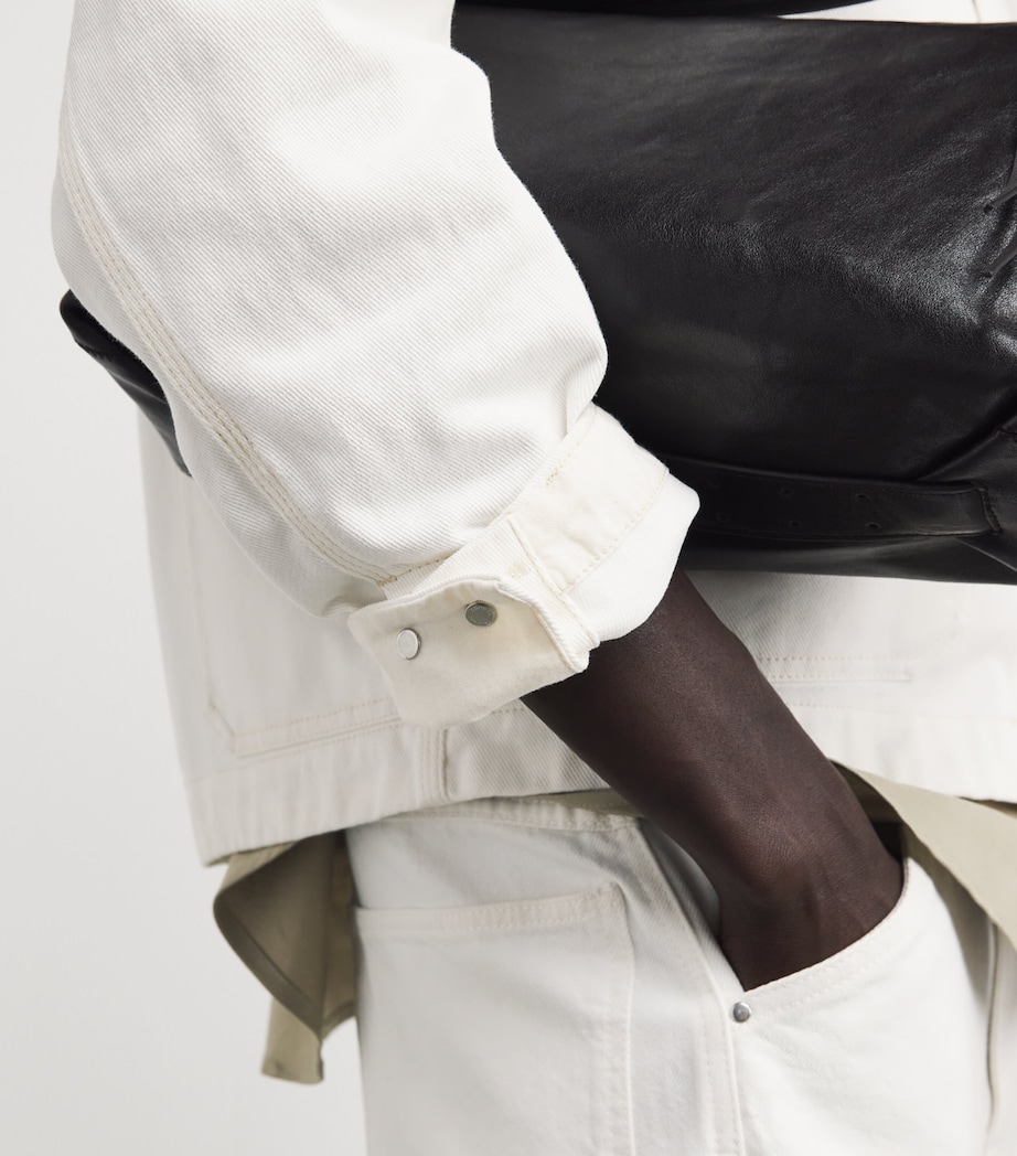 C.P. Company Mens Pocket-Detail Denim Jacket Gauze White Image 3