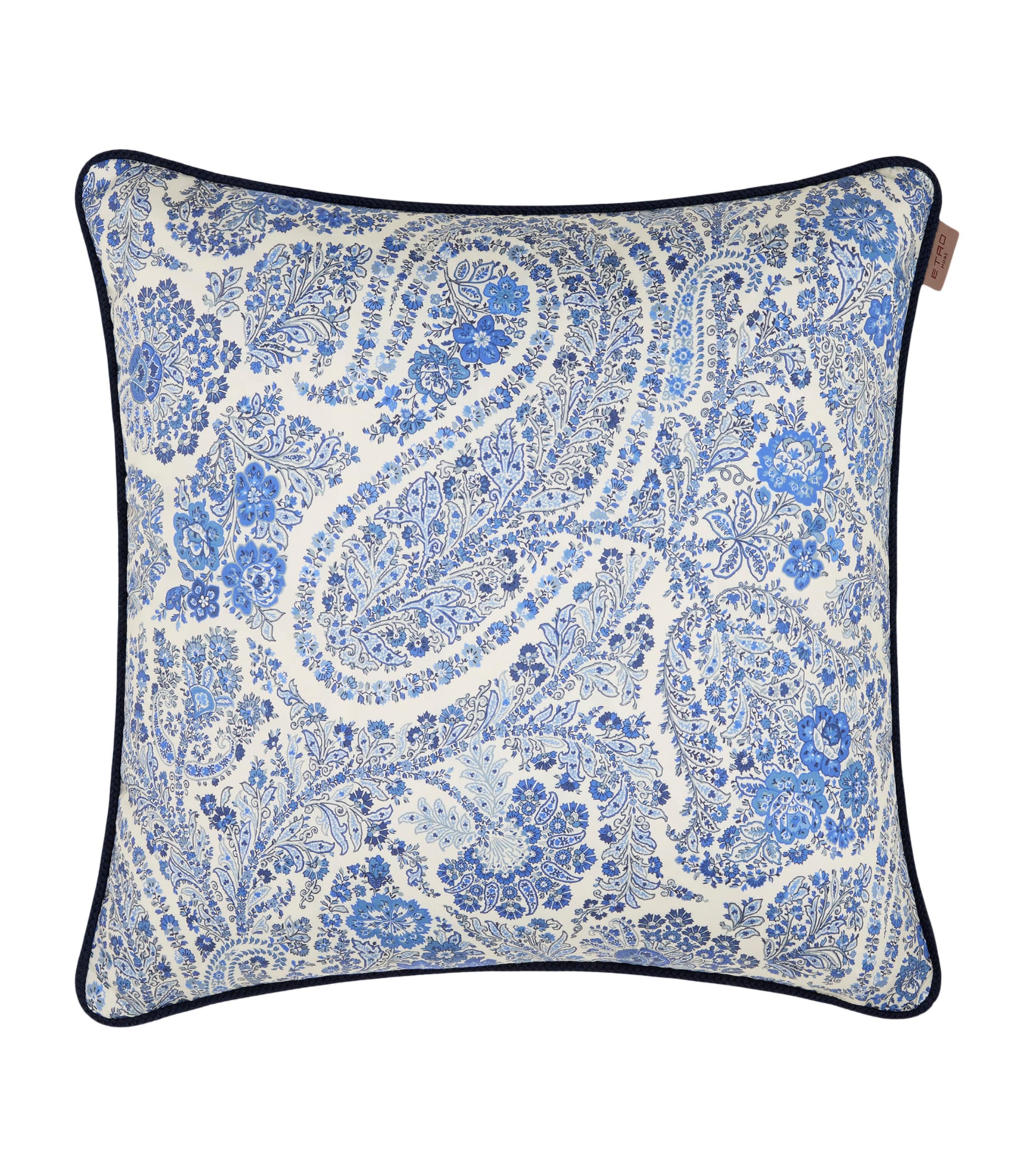 Etro Cotton Amalia Cushion (45cm x 45cm) Print On Blue Base Image 1