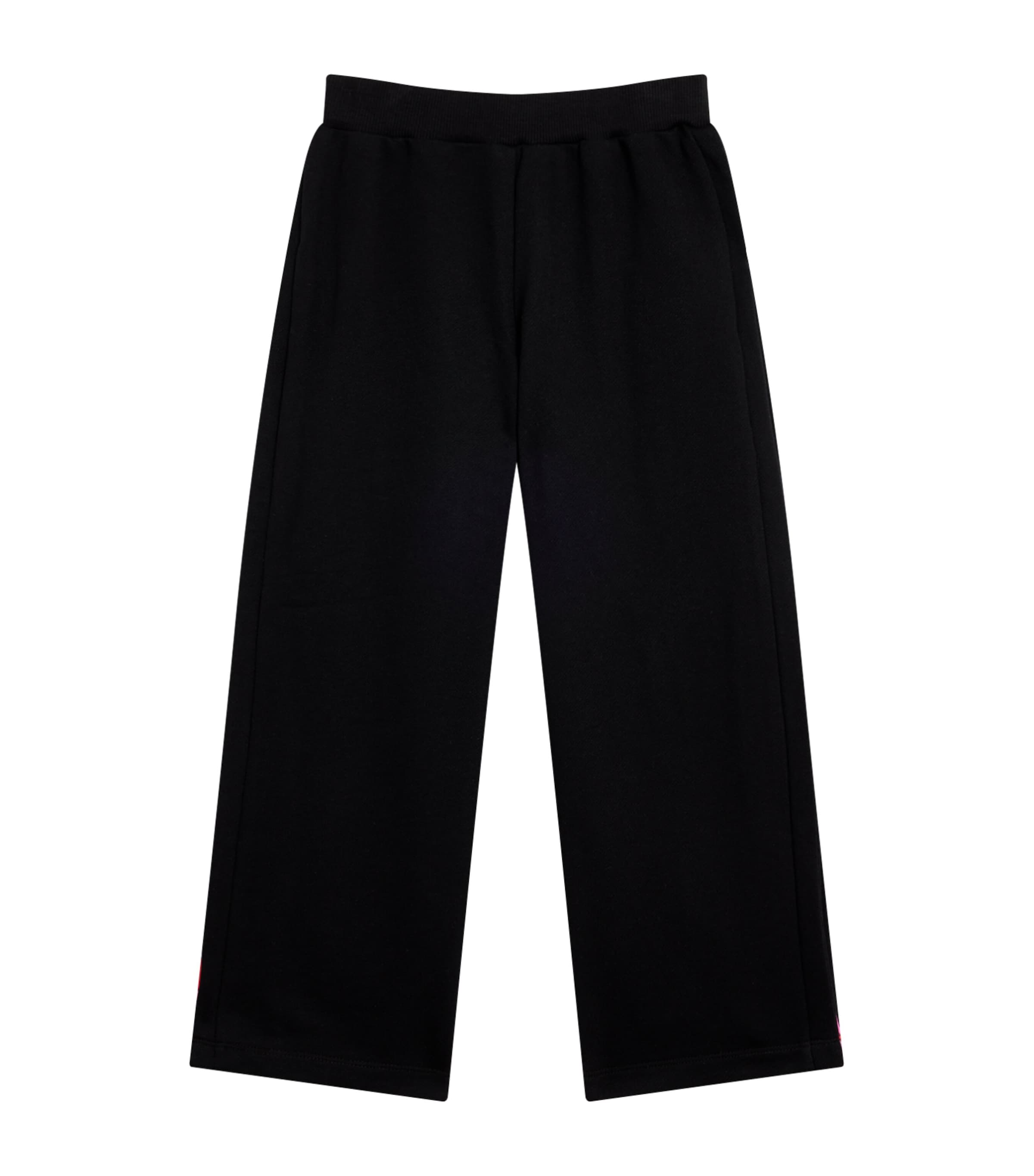 Pucci Junior Cotton Orchidee-stripe Sweatpants In Black