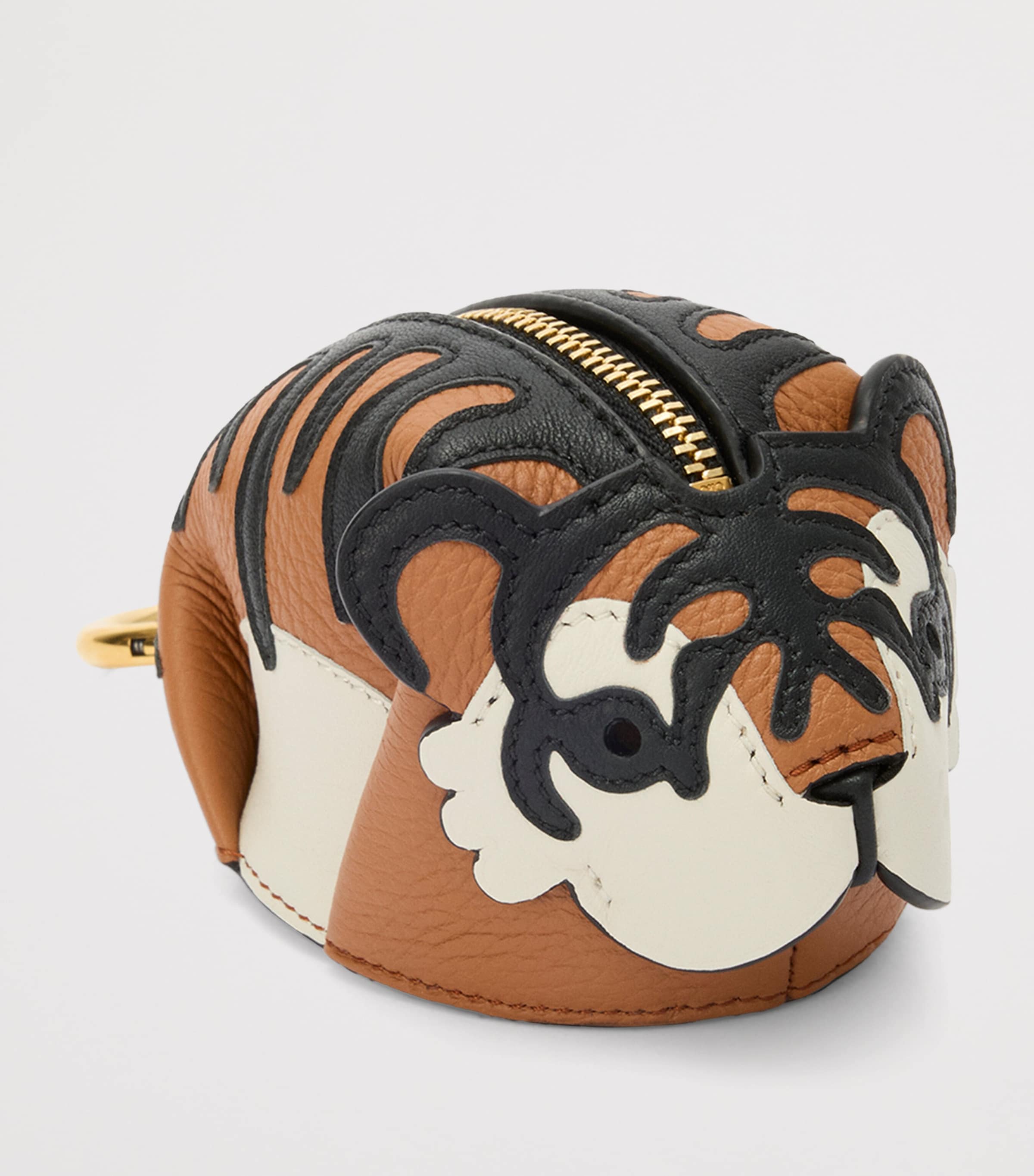 LOEWE Brown x Paula's Ibiza Leather Tiger Bag Charm | Harrods US
