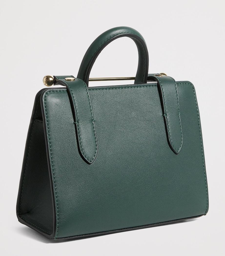 Leather Nano Tote Bag BOTTLE GREEN Image 3
