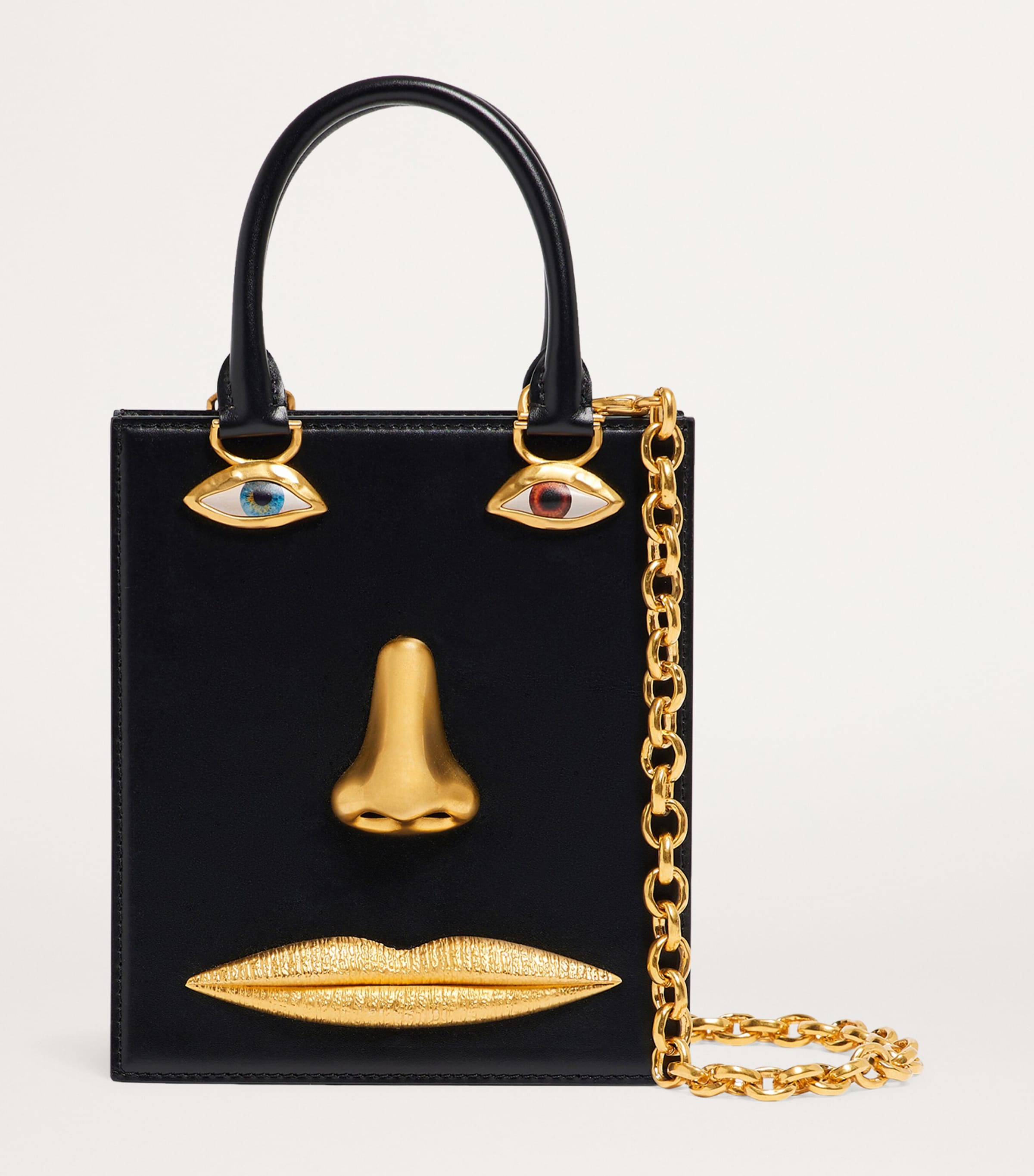 Mini Leather Anatomy Top-Handle Bag 999BLACK Image 2