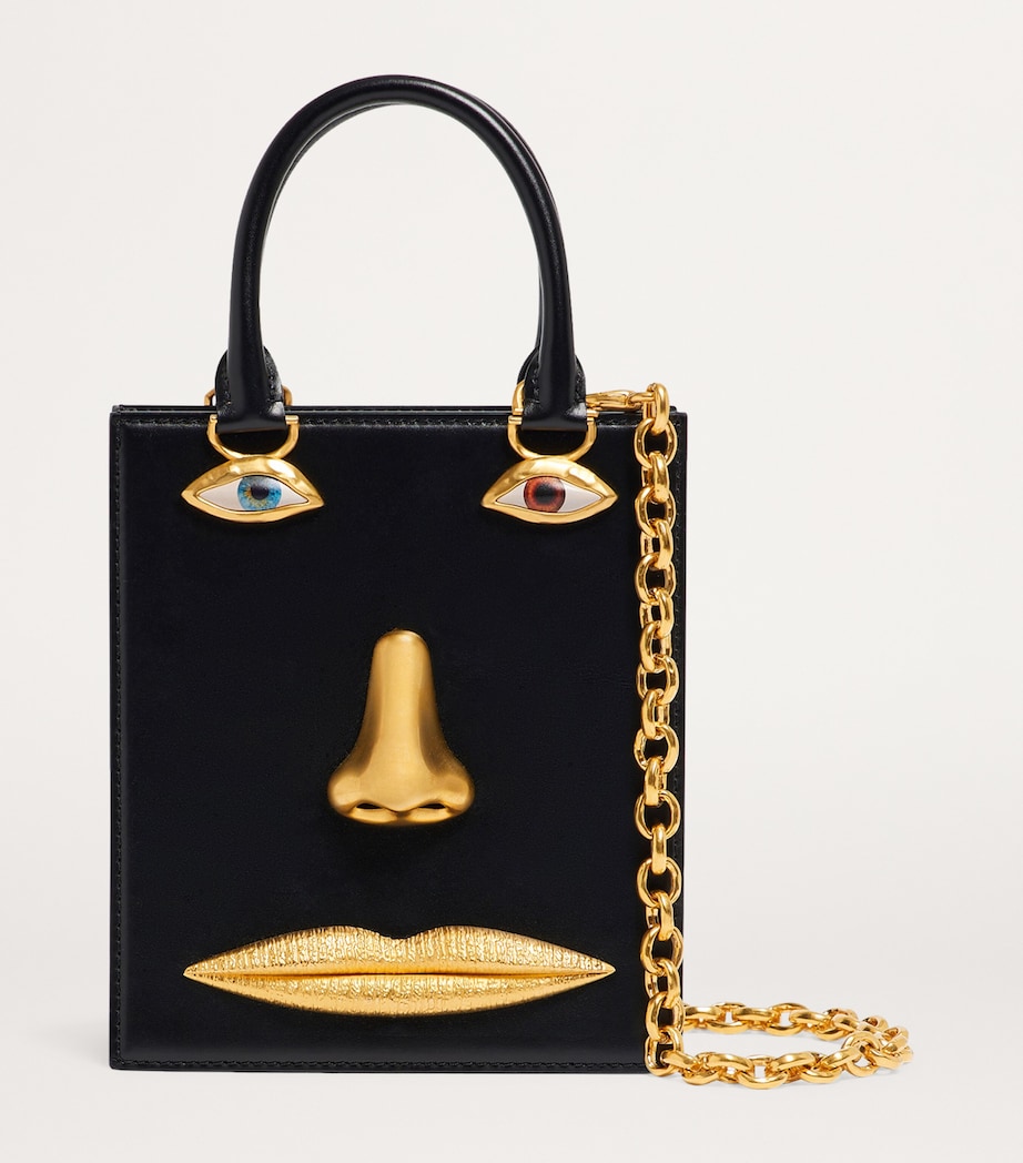 Mini Leather Anatomy Top-Handle Bag 999BLACK Image 2