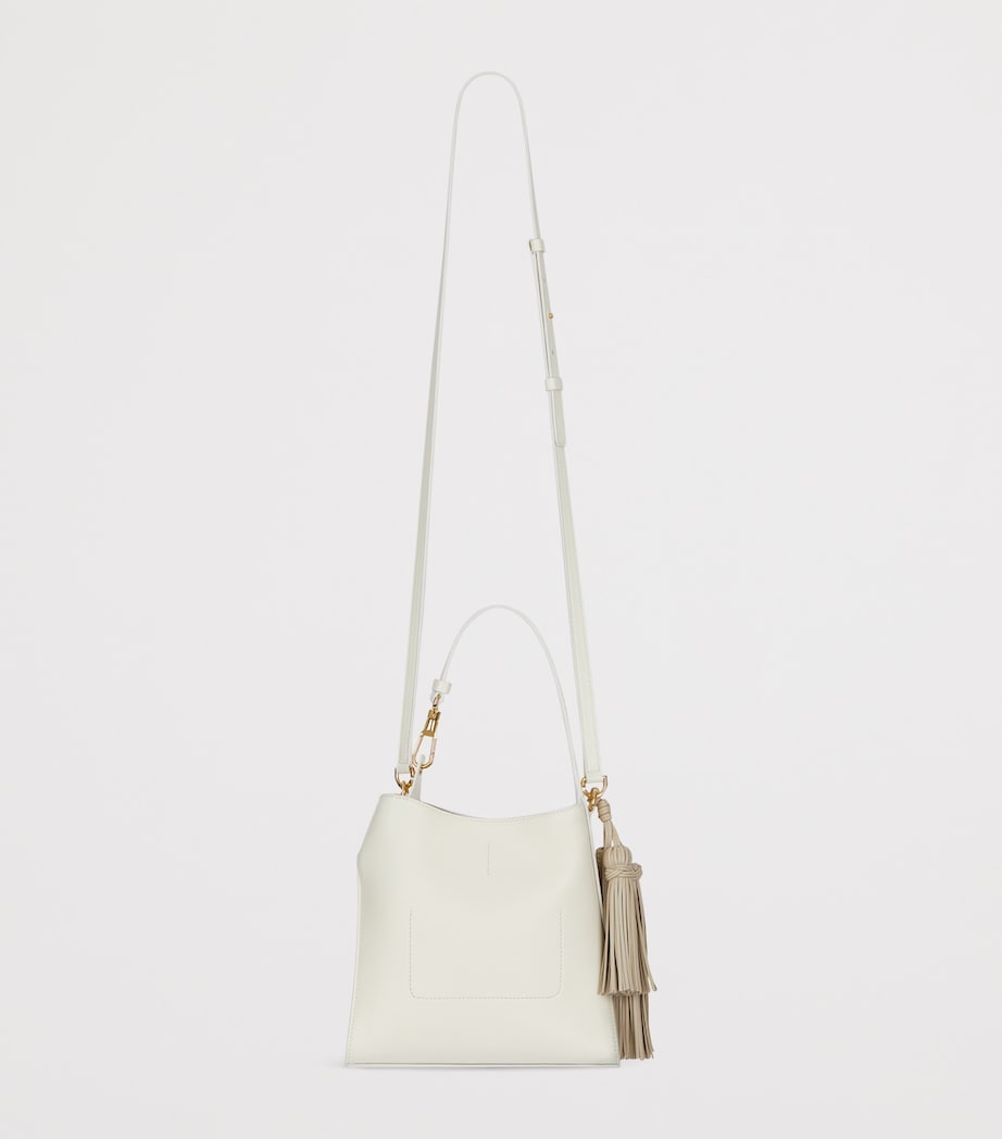 Mini Leather Belted Shoulder Bag IVORY Image 4