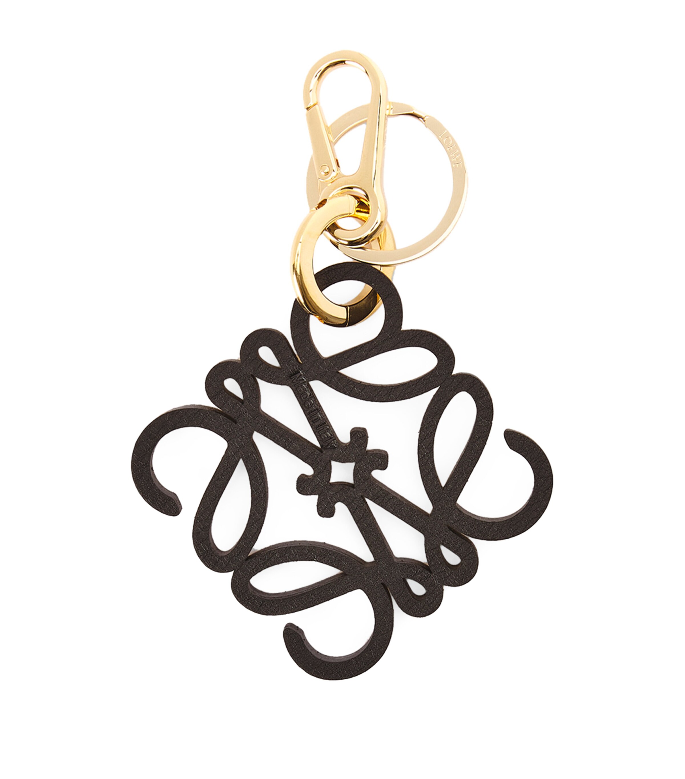 Leather Anagram Charm YELLOW/GOLD Image 2