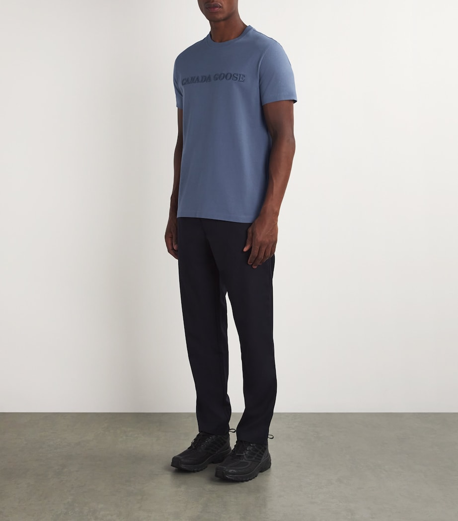 Cotton Embroidered Emerson T-Shirt OZONE BLUE 222 Image 2