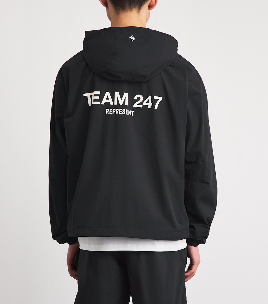 Represent 247 Mens Hooded Team 247 Track Jacket Jet Black Image 5