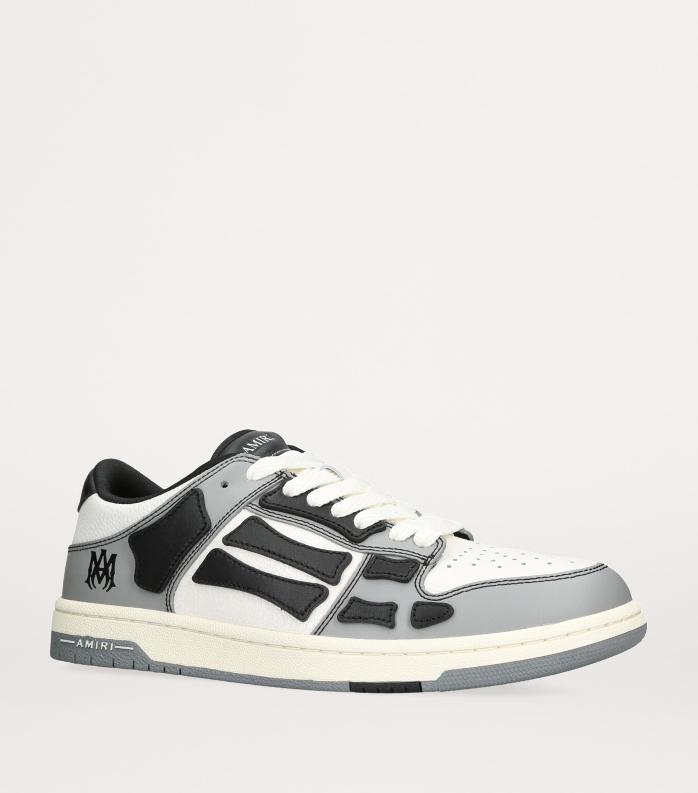 スニーカー AMIRI Skel Top Low Sneakers - Amiri - Leather - Grey AMIRI Grey Leather Skel Low Sneakers | Harrods US