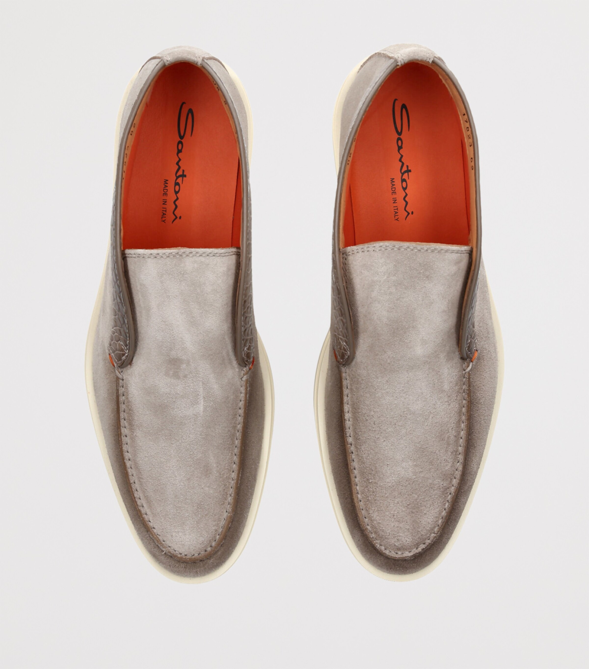 Santoni Suede Detroit Slip-On Sneakers Grey Image 4