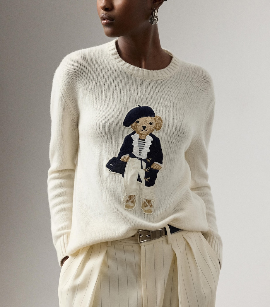 Cashmere Polo Bear Sweater NATURAL-101 Image 4