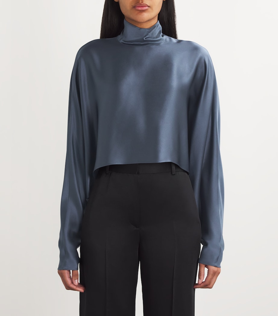 Satin Kaftan Top 418 MARINE Image 3