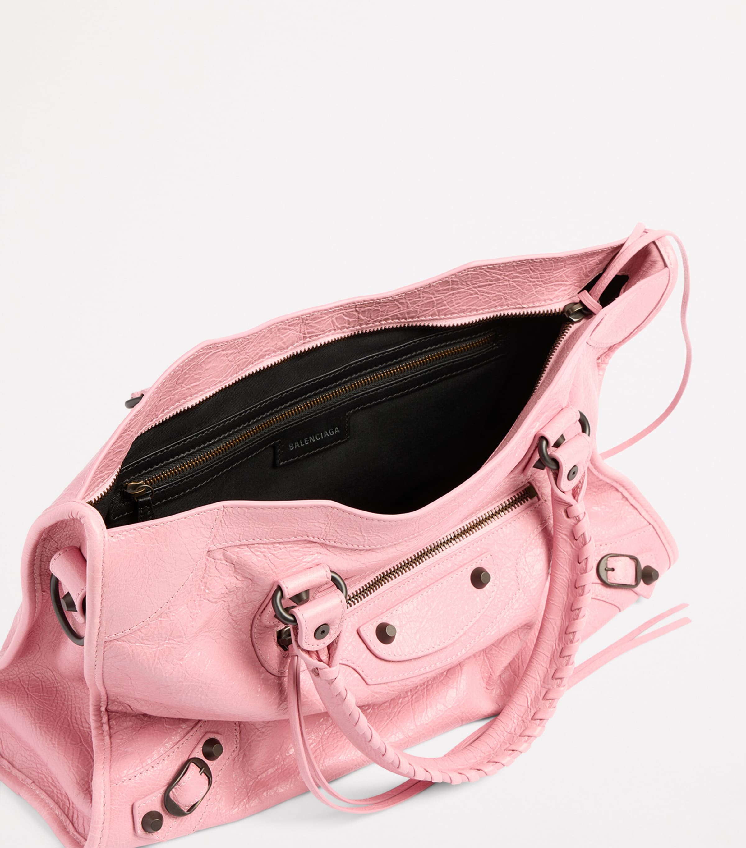 Balenciaga Pink Medium Leather Le City Top-Handle Bag | Harrods US