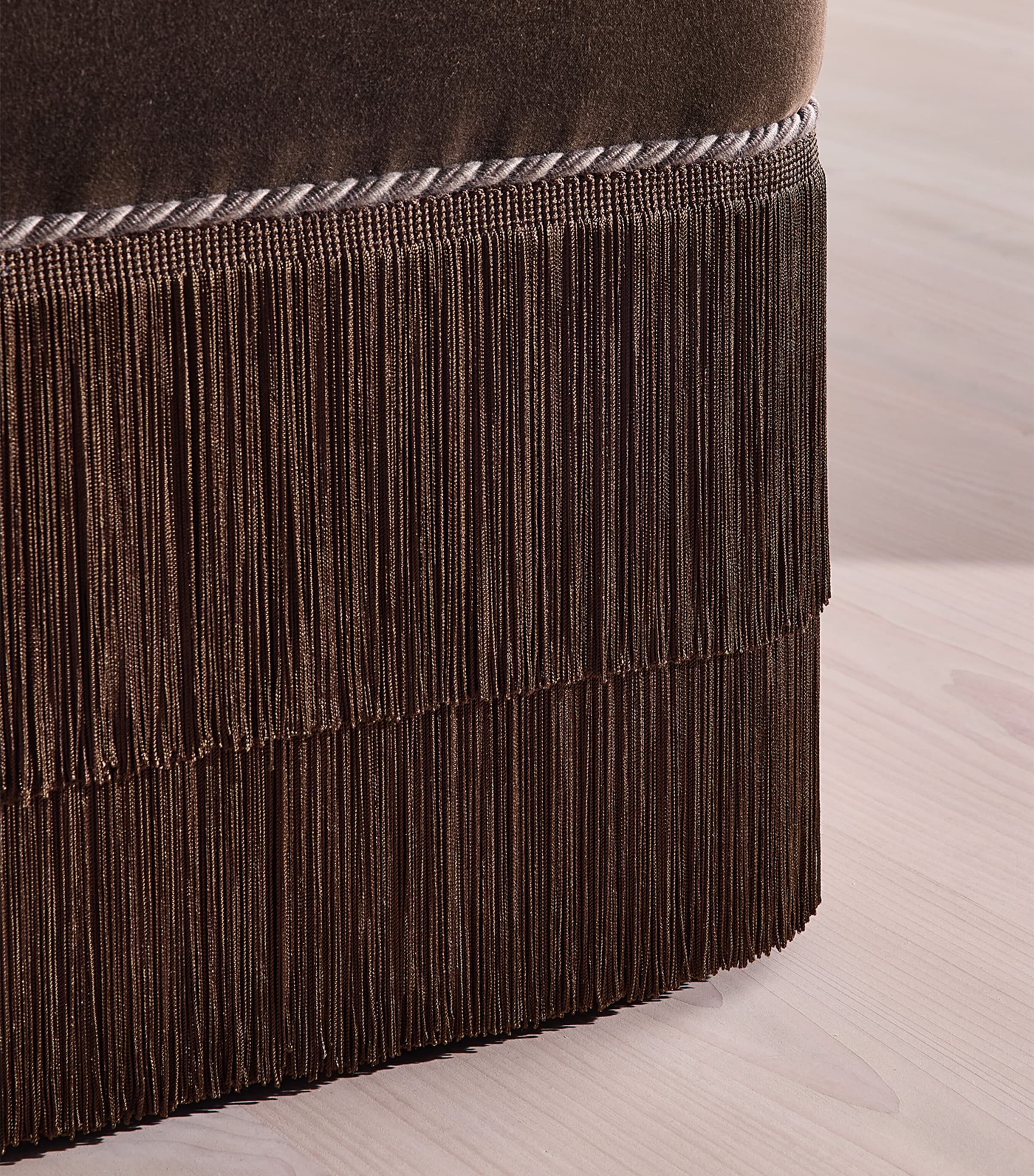 Soho Home Velvet Marta Footstool Brown Image 4