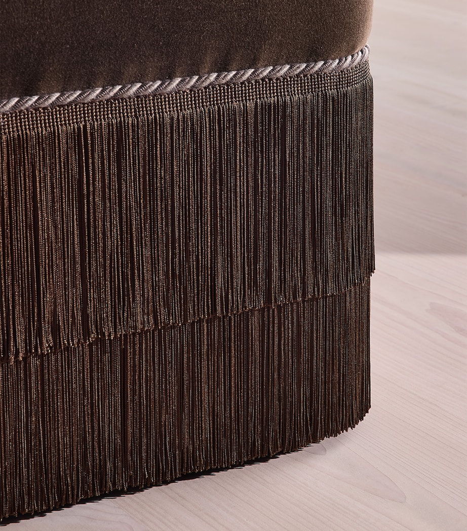 Soho Home Velvet Marta Footstool Brown Image 4