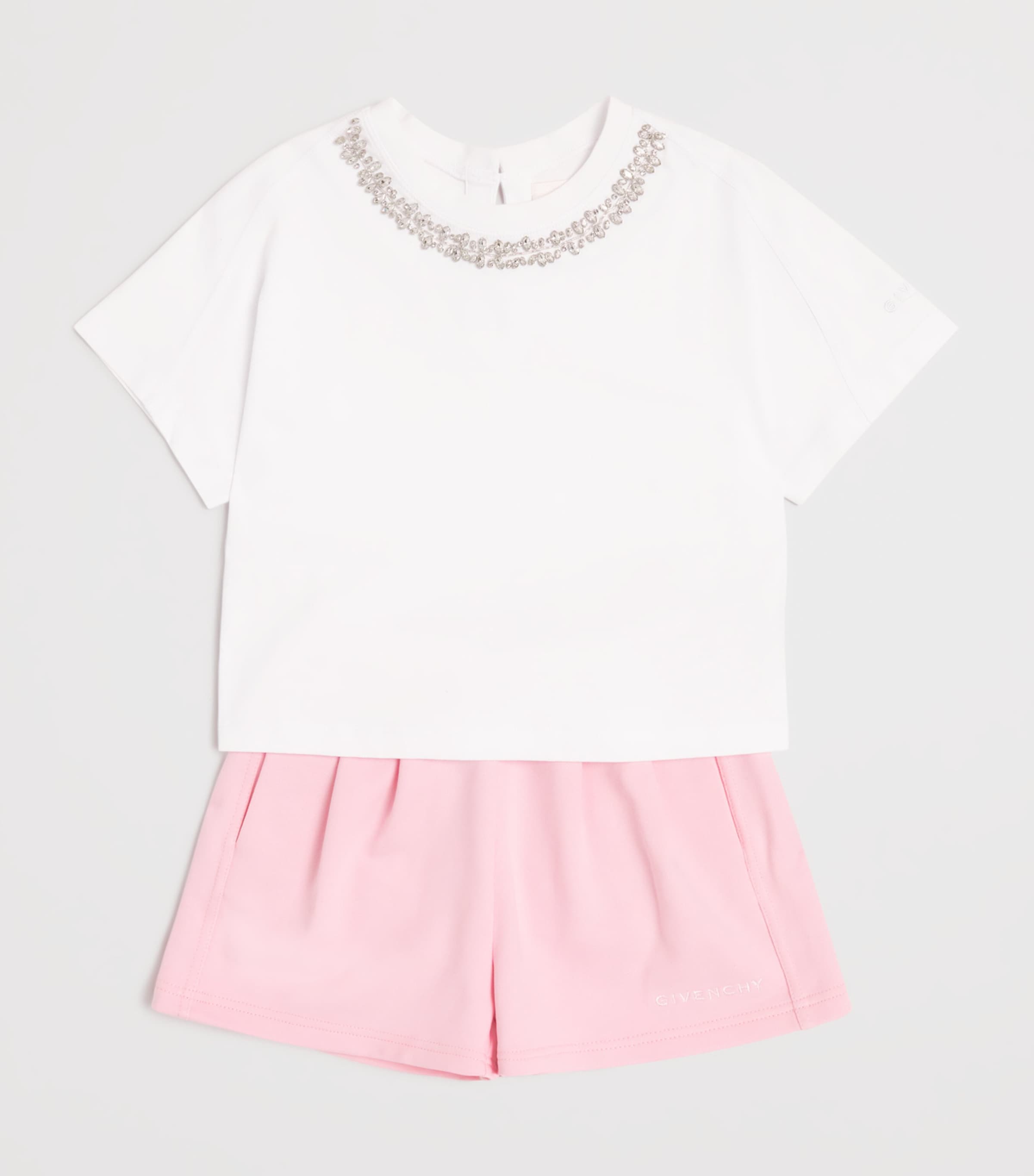 Crystal-Embellished T-Shirt (4-12+ Years) H31228/10PWHITE Image 4