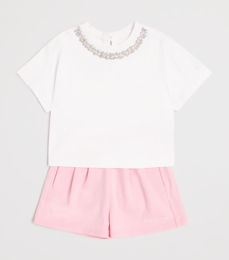 Crystal-Embellished T-Shirt (4-12+ Years) H31228/10PWHITE Image 4