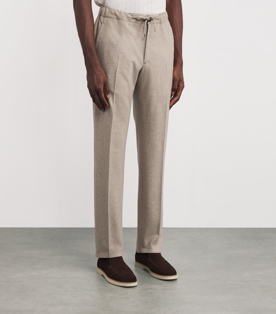 Wool-Cashmere Drawstring Straight Trousers MICHIGAN T4 Image 3
