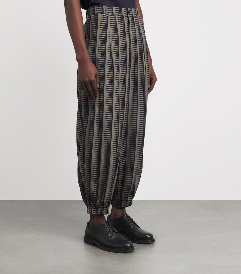 Jacquard Spike Barrel-Leg Trousers FB472 Image 3