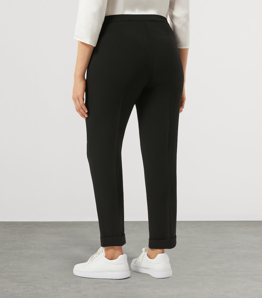 Tapered Slim Tailored Trousers BLACK Image 4