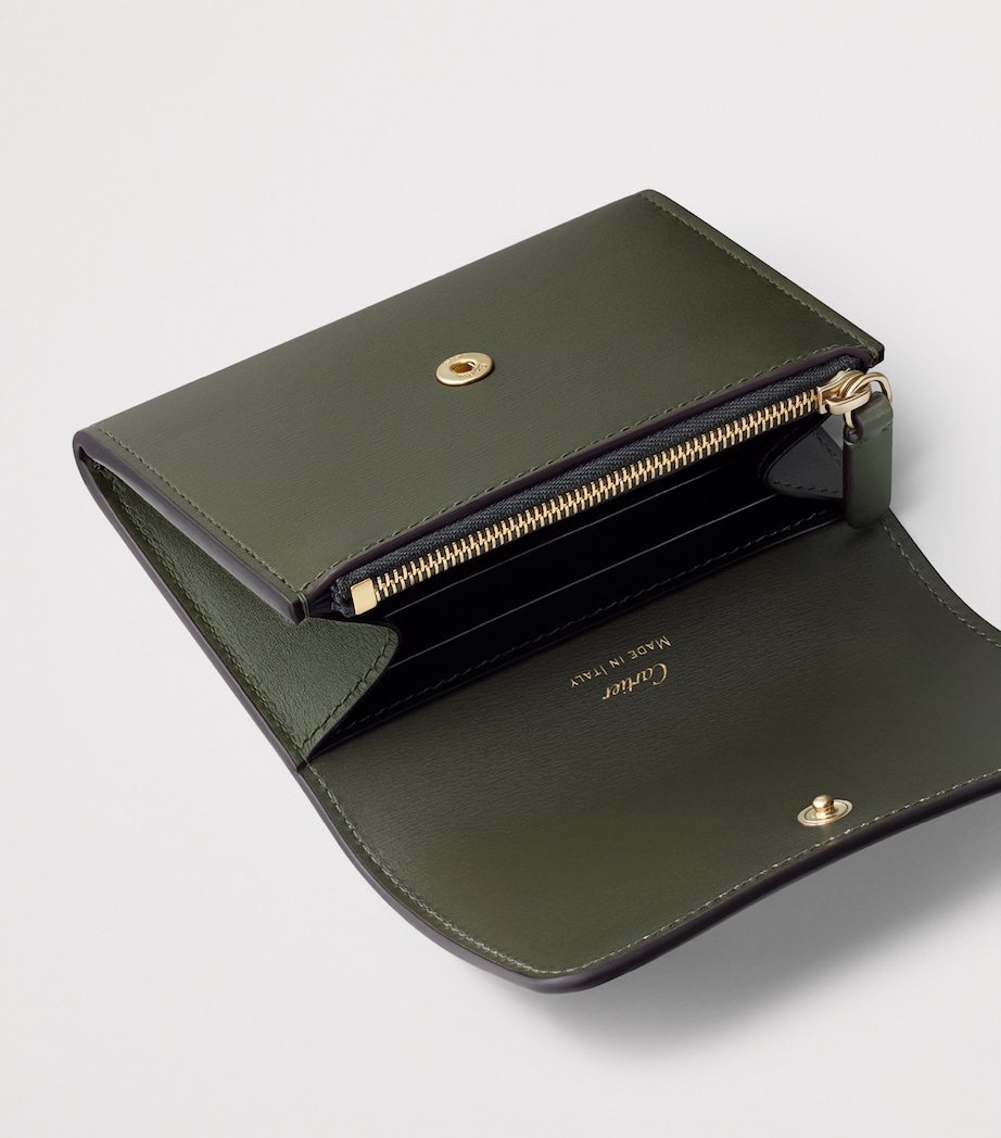 Mini Leather Panthère de Cartier Wallet GREEN Image 5