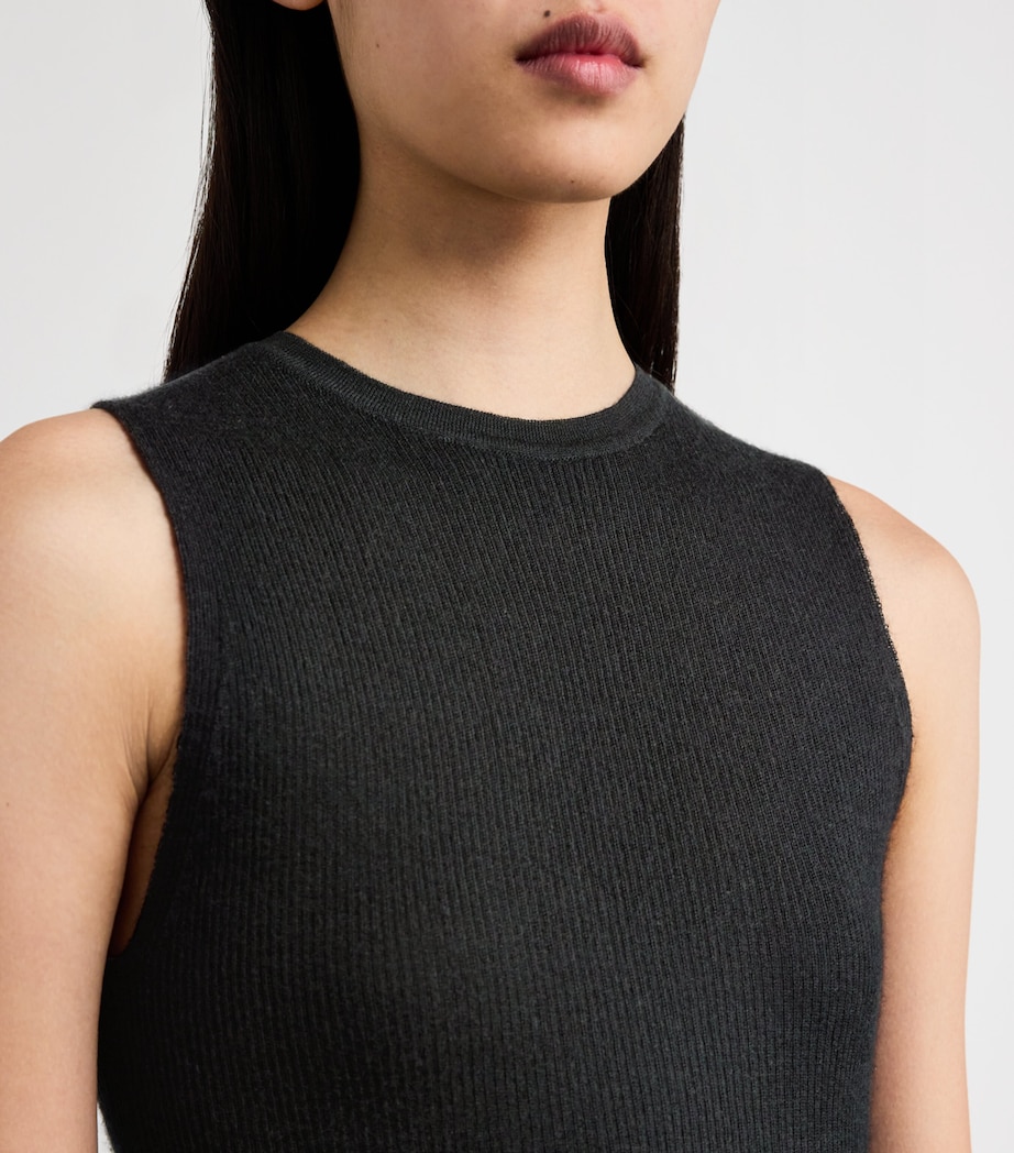 Superfine Cashmere Tank Top SA7146 BLACK Image 6