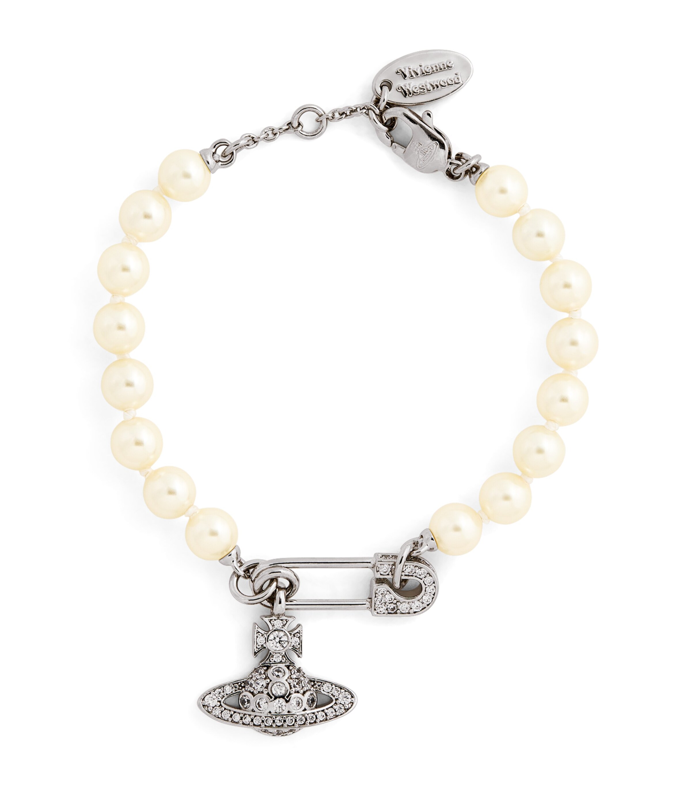 Vivienne Westwood Orb Lucrece Bracelet Platinum Pearl Image 1