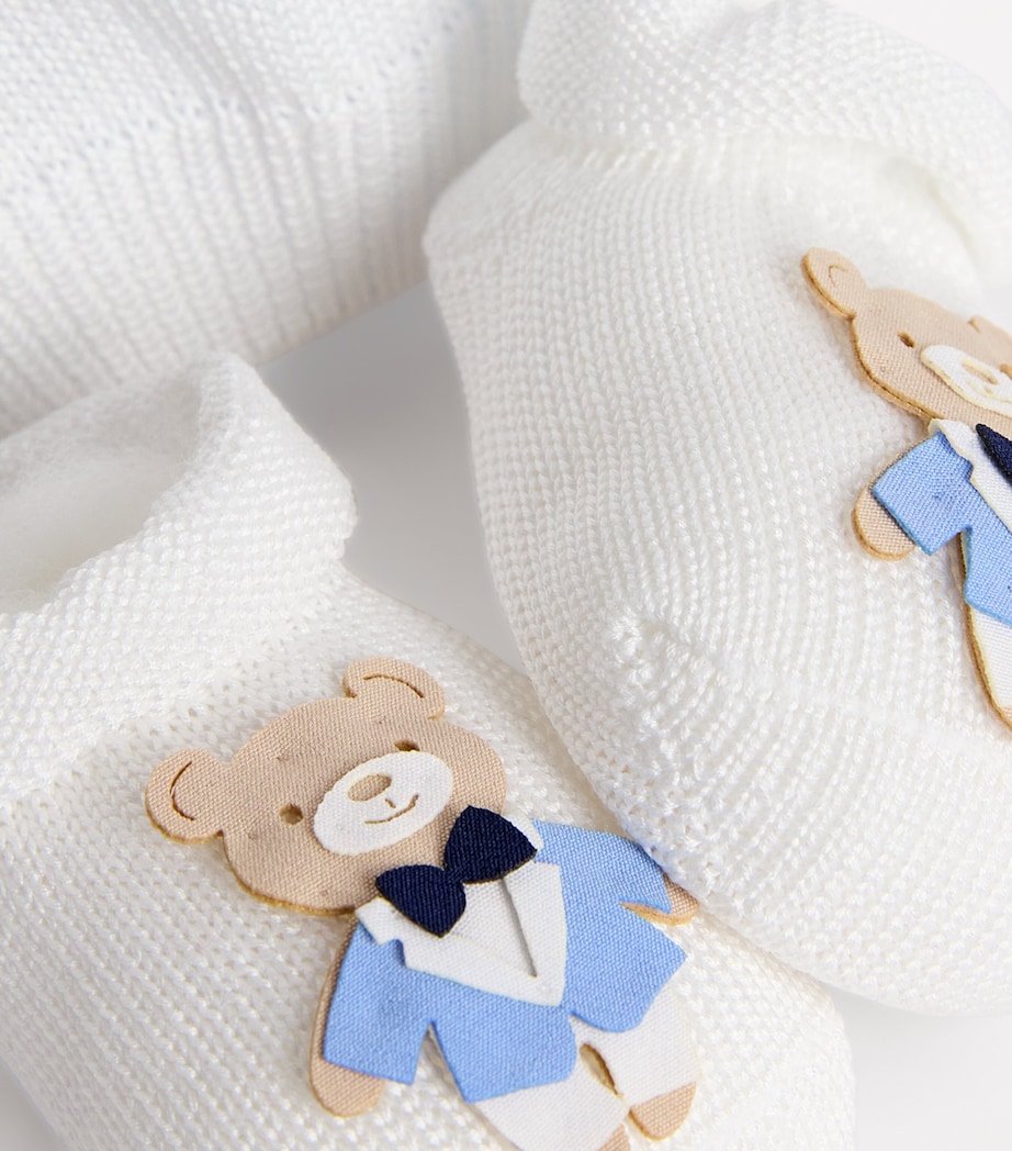 Teddy Bear Boots and Beanie Gift Set (3-9 Months) Y6N WHITE Image 3