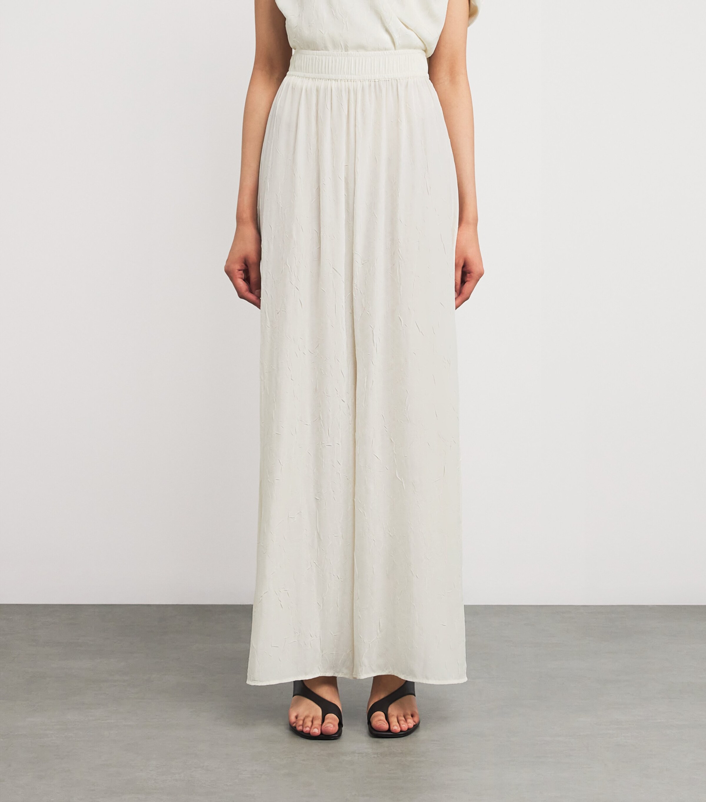 CAMILLA AND MARC Womens Wide-Leg Palazzo Vespera Trousers Off White Image 3