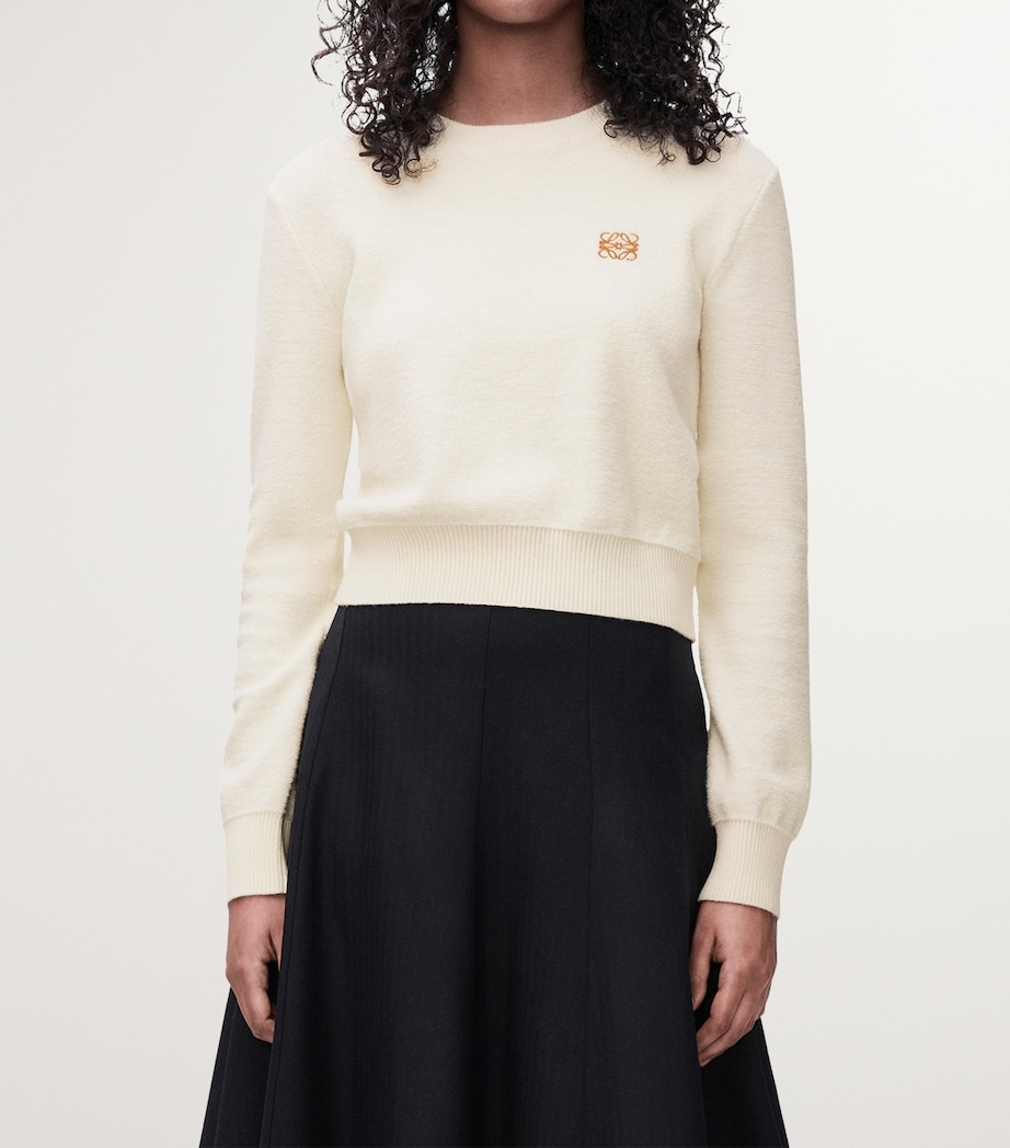 Wool Anagram Sweater ECRU Image 3