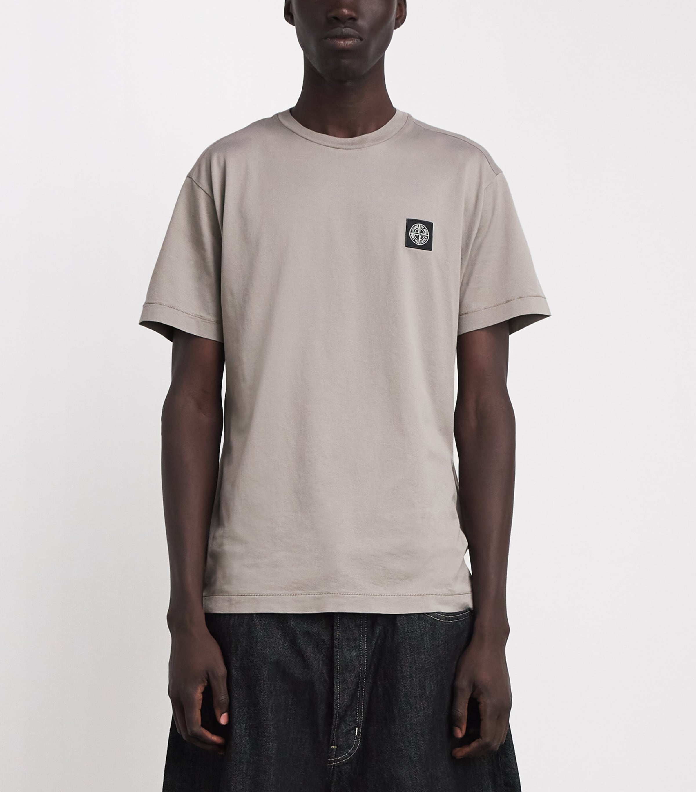 Stone Island Mens Cotton Compass Logo T-Shirt Image 4
