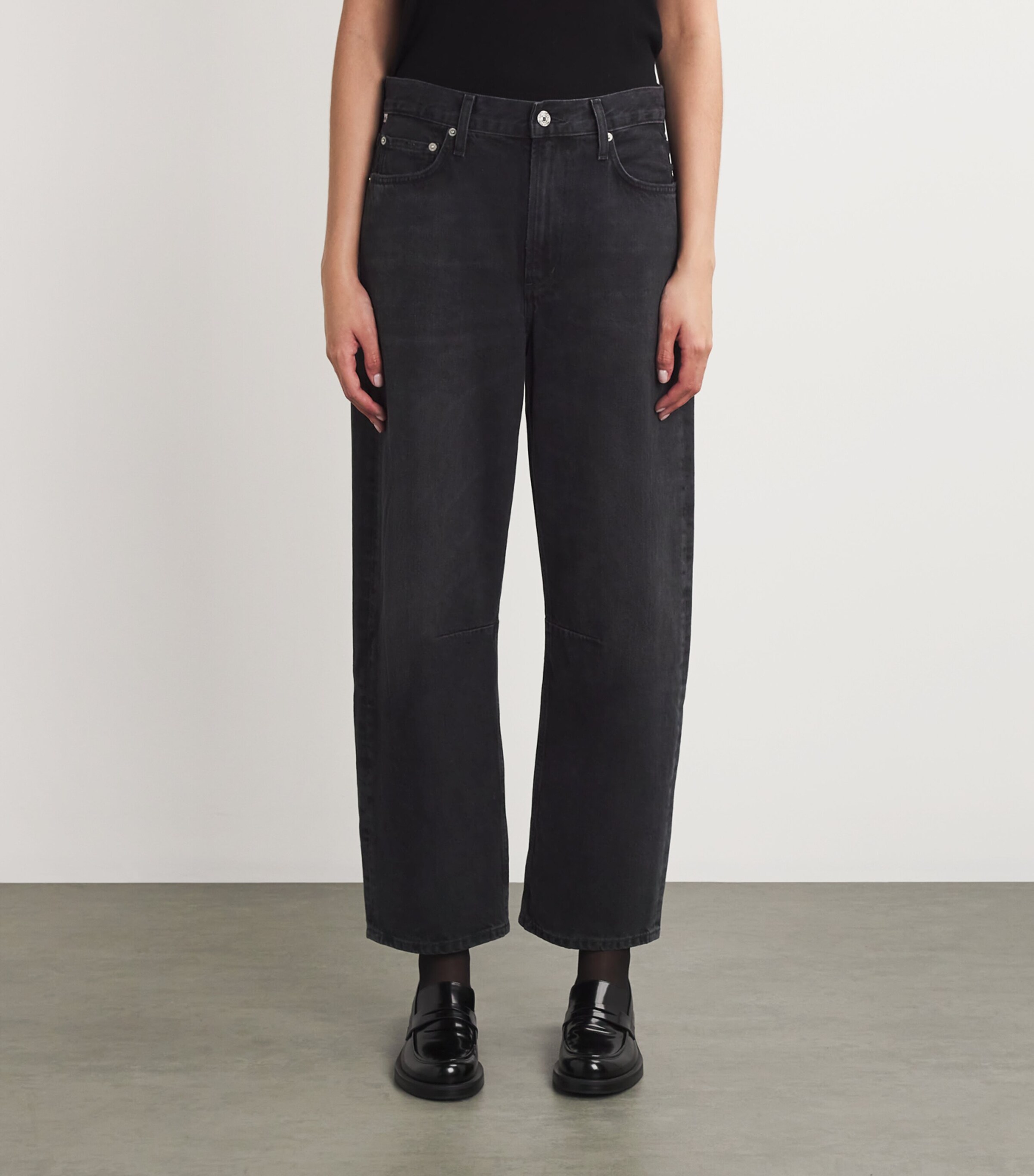 Miro Mid-Rise Relaxed Jeans DOMINO (WSH BLK) Image 3