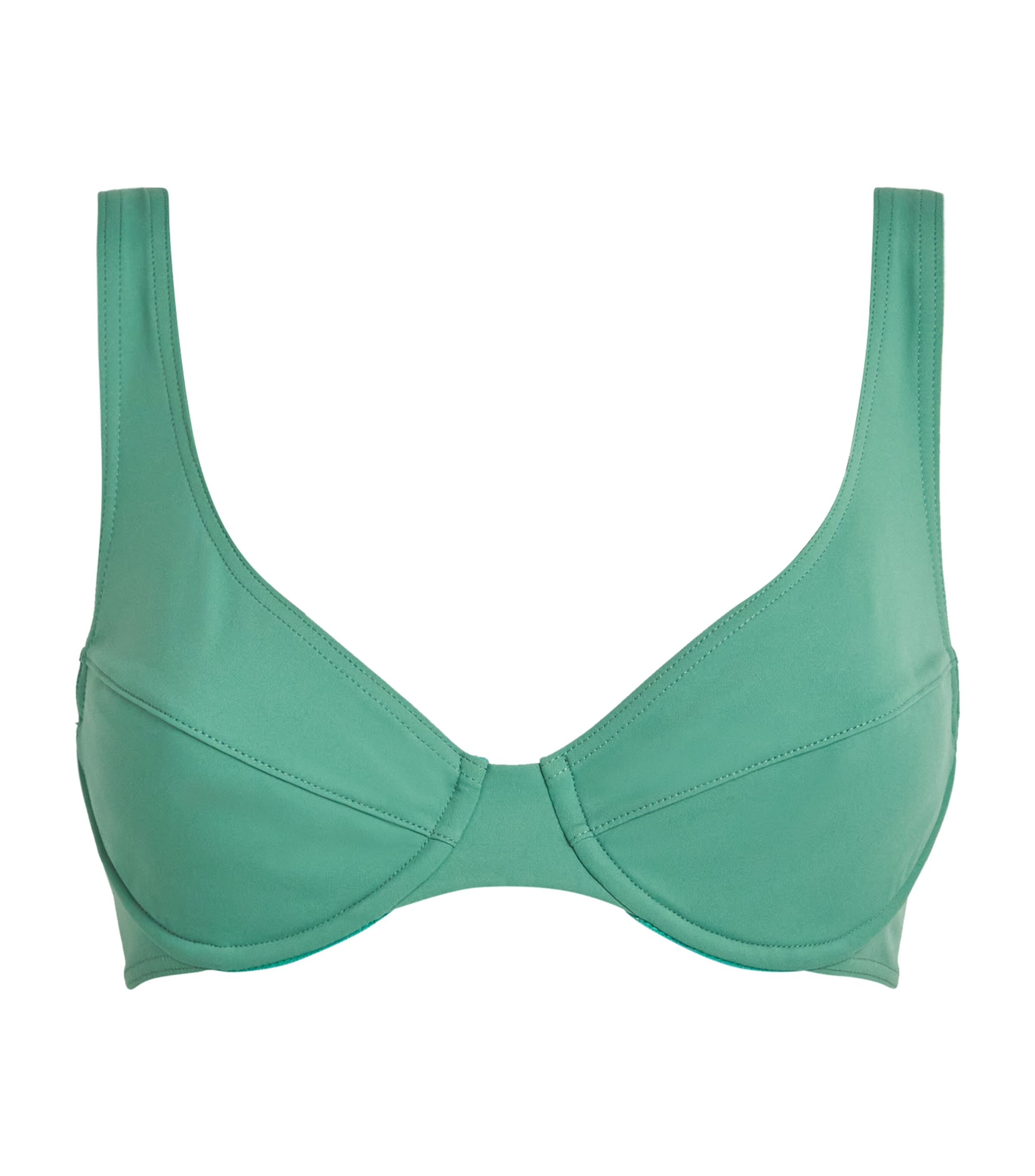 Shop Shan Underwire Bikini Top In Green