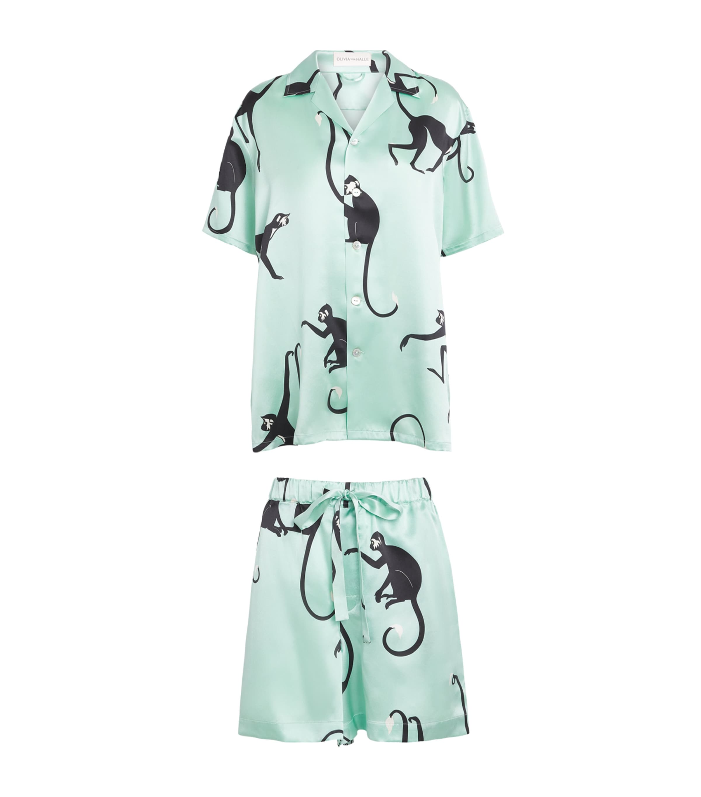 Silk Monkey Print Emeli Pyjama Set MONIKA Image 1