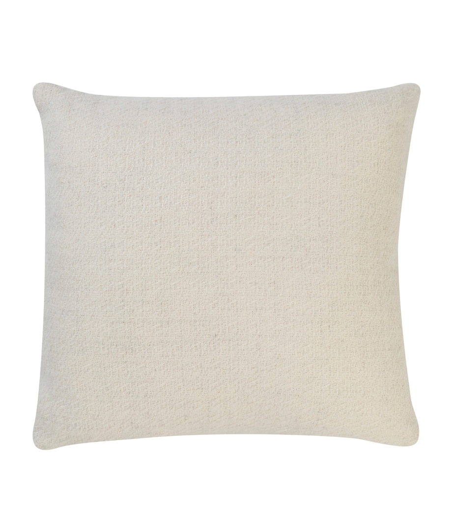 Araminta Campbell Alpaca-Blend Fern Cushion (45cm x 45cm) White Image 1