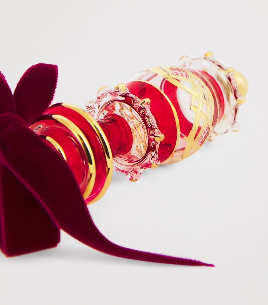 Gold-Trim Elongated Ornament RED / GOLD Image 2