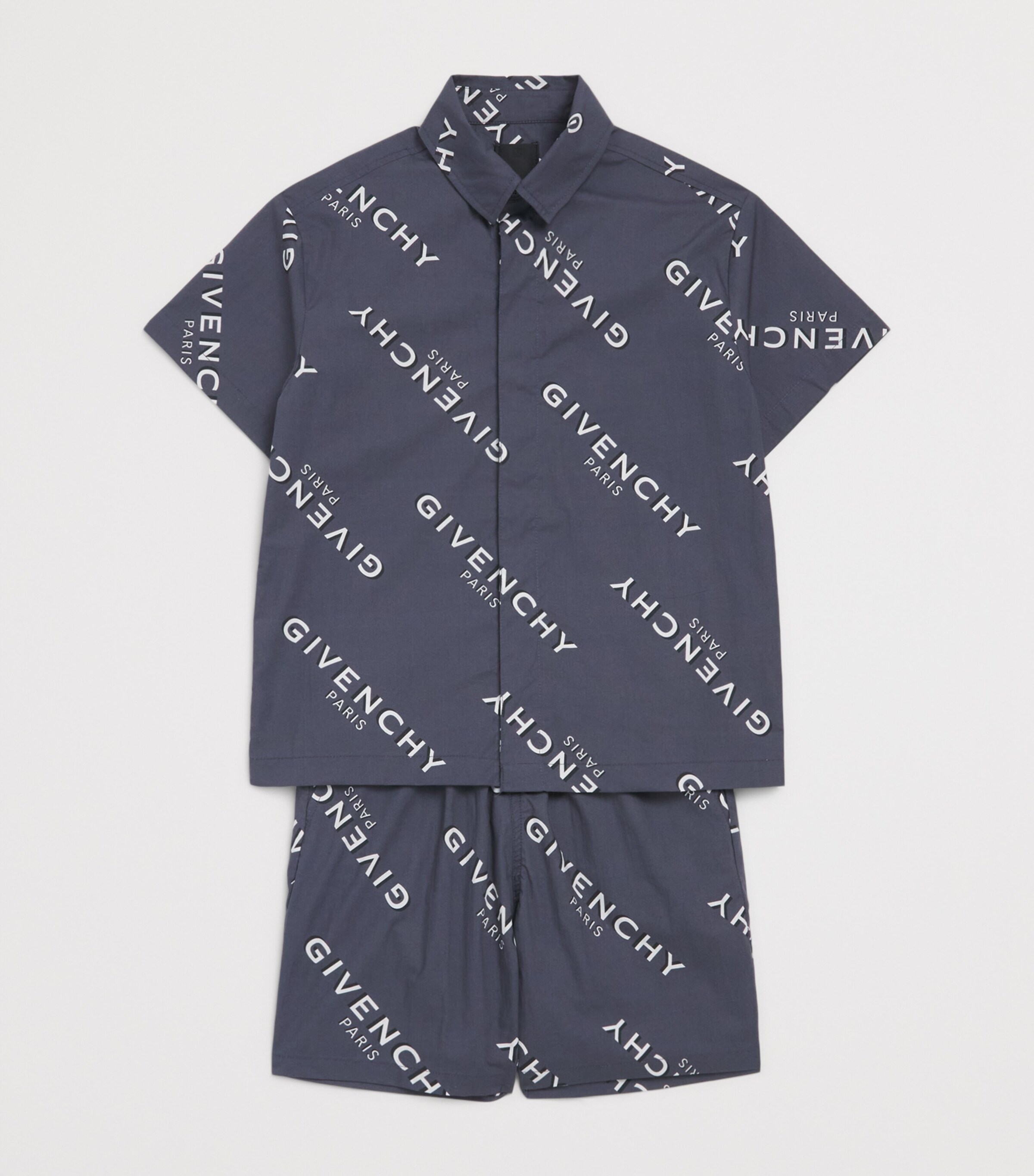 Givenchy Kids Cotton Logo Shirt and Shorts Set (4-12+ Years) White Image 3