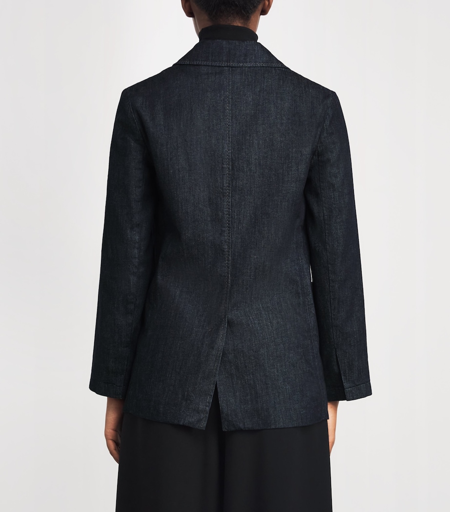 Denim Single-Breasted Blazer ULTRAMARINE Image 4