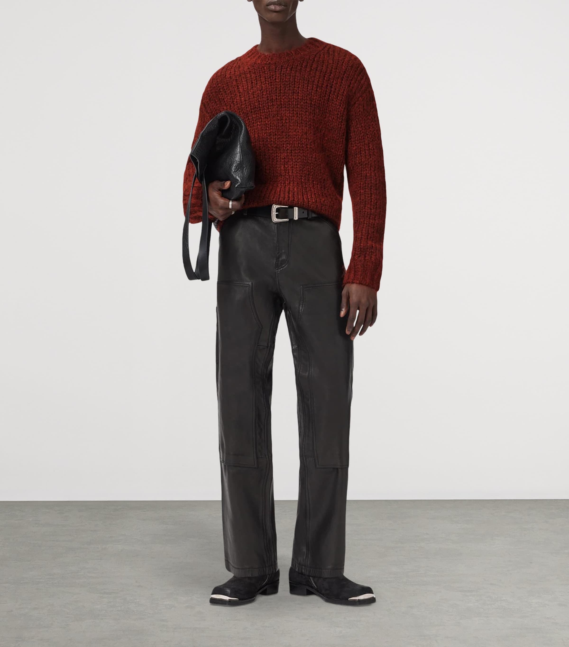 Oversized Myles Sweater RUST RED Image 3