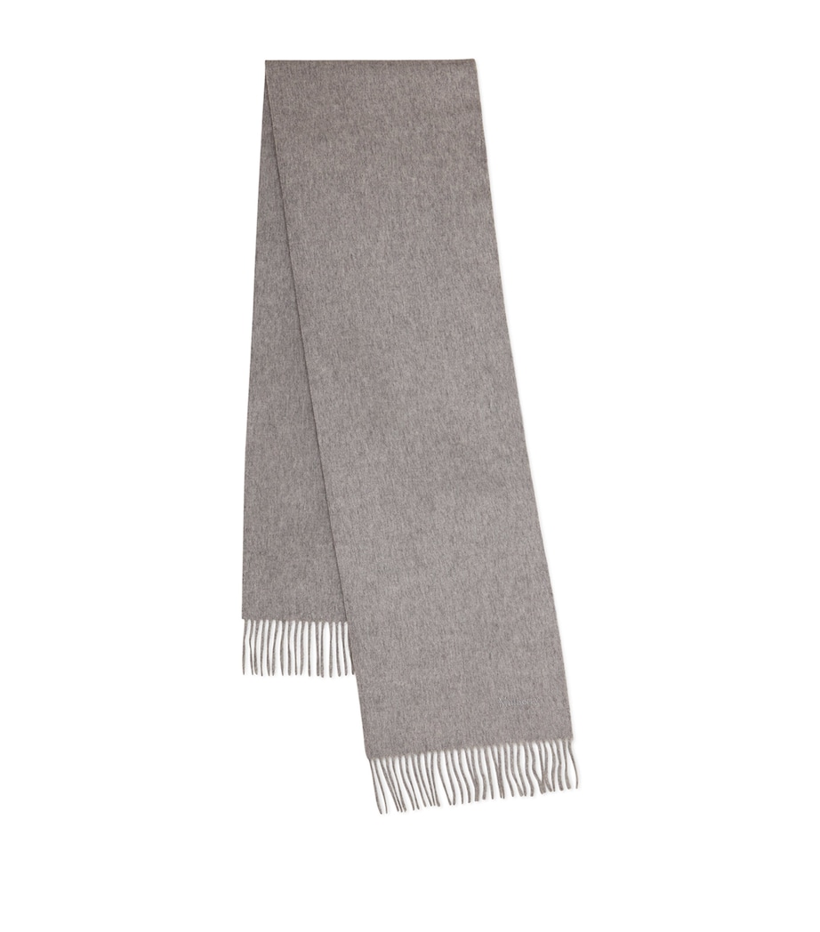 Mulberry Small Merino Wool Scarf Light Grey Melange Image 1