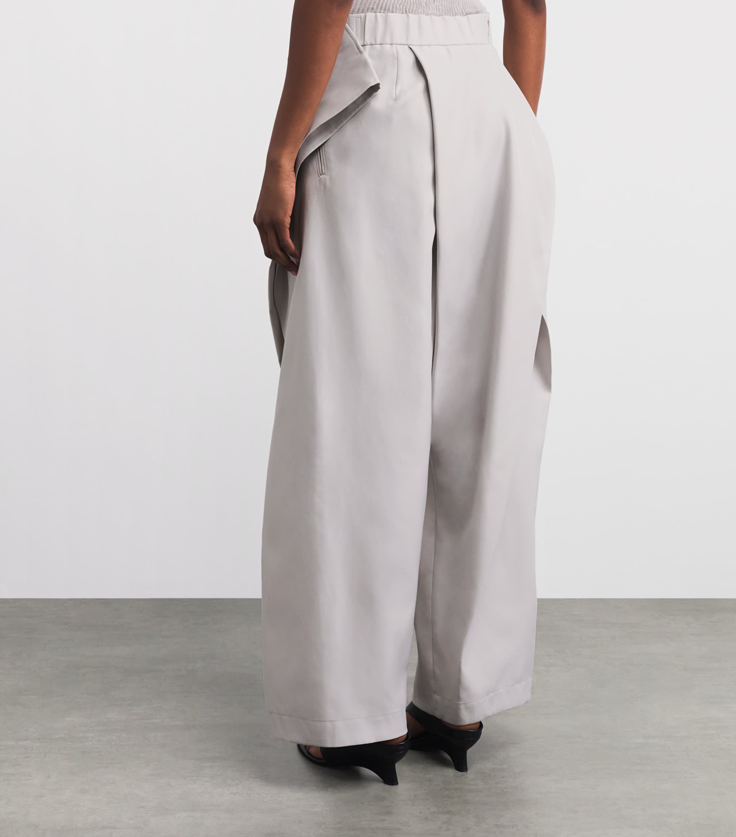 Issey Miyake Womens Fluttering Trousers Light Grey Image 5