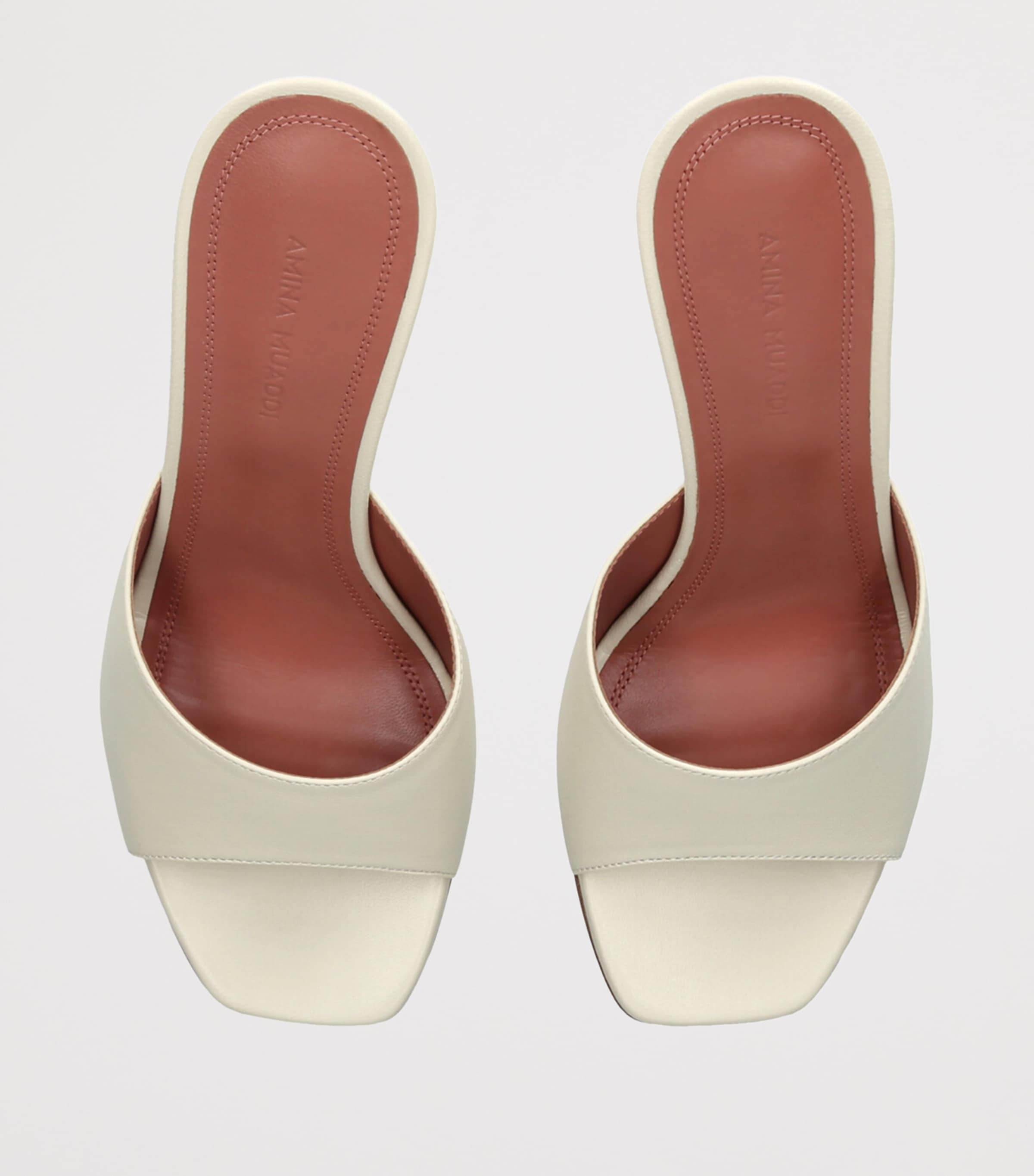 Leather Lupita Mules 95 BONE Image 4