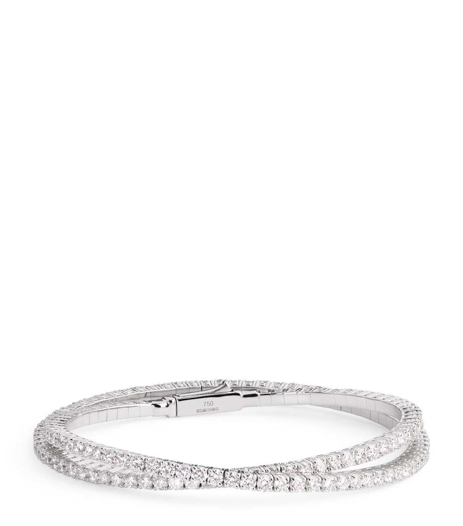 White Gold and Diamond Y-Couture Crossover Bracelet WHITE GOLD Image 1