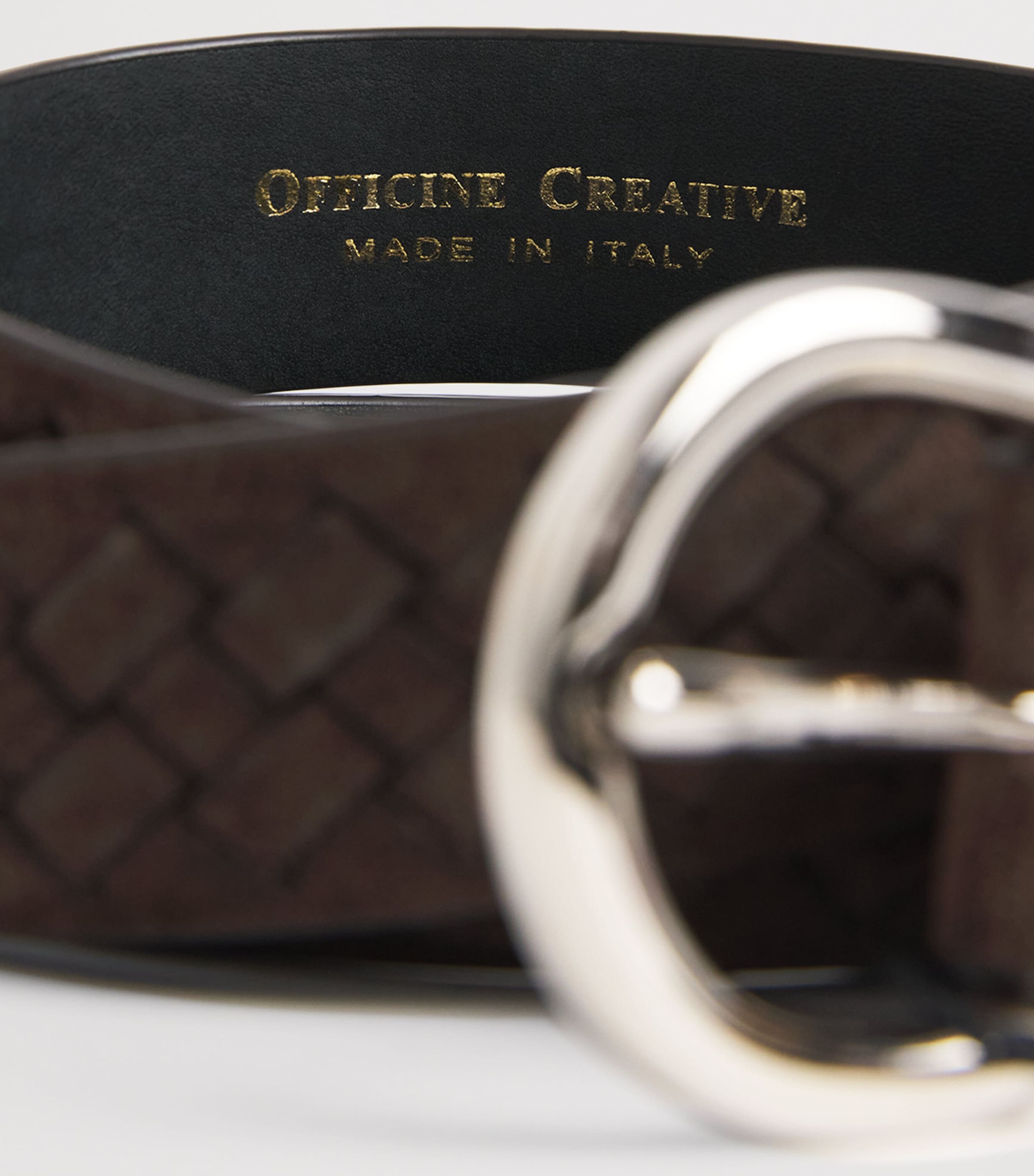 Officine Creative Suede Woven Belt Cotto Image 4