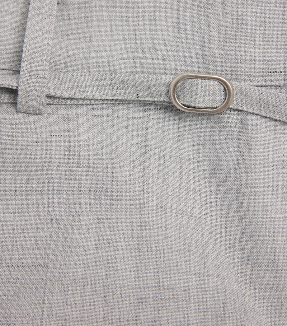 St. Agni Womens 90s Belt Minimal Trousers Concrete Image 6