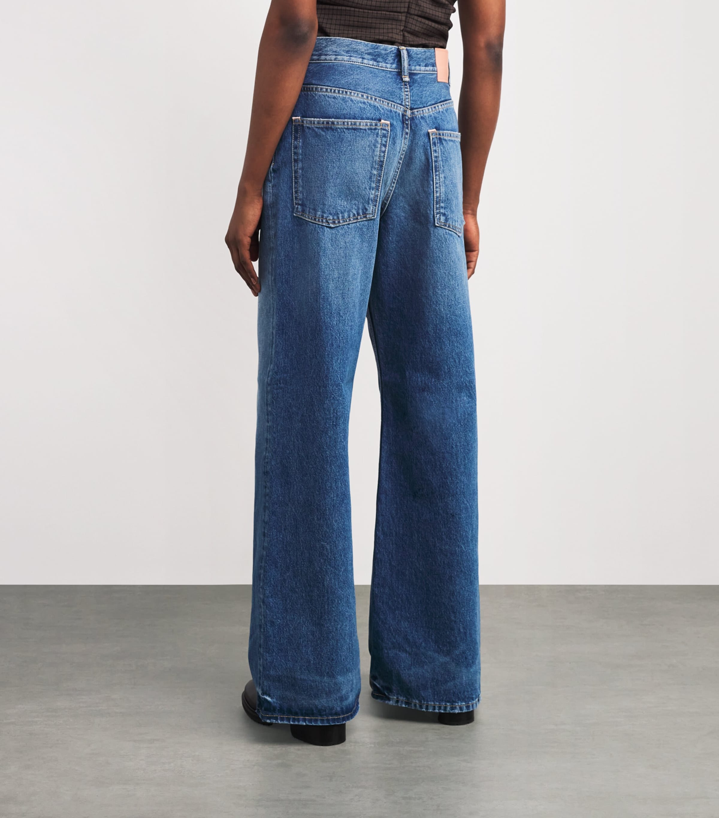 Acne Studios Womens 2022 Wide-Leg Jeans Mid Blue Image 4