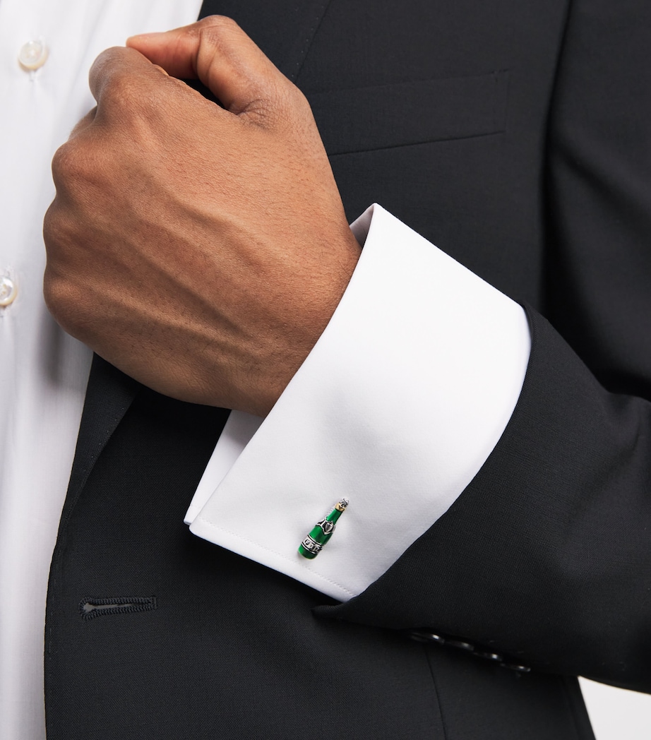 Champagne Cufflinks 38_BOTTLE GREEN Image 2