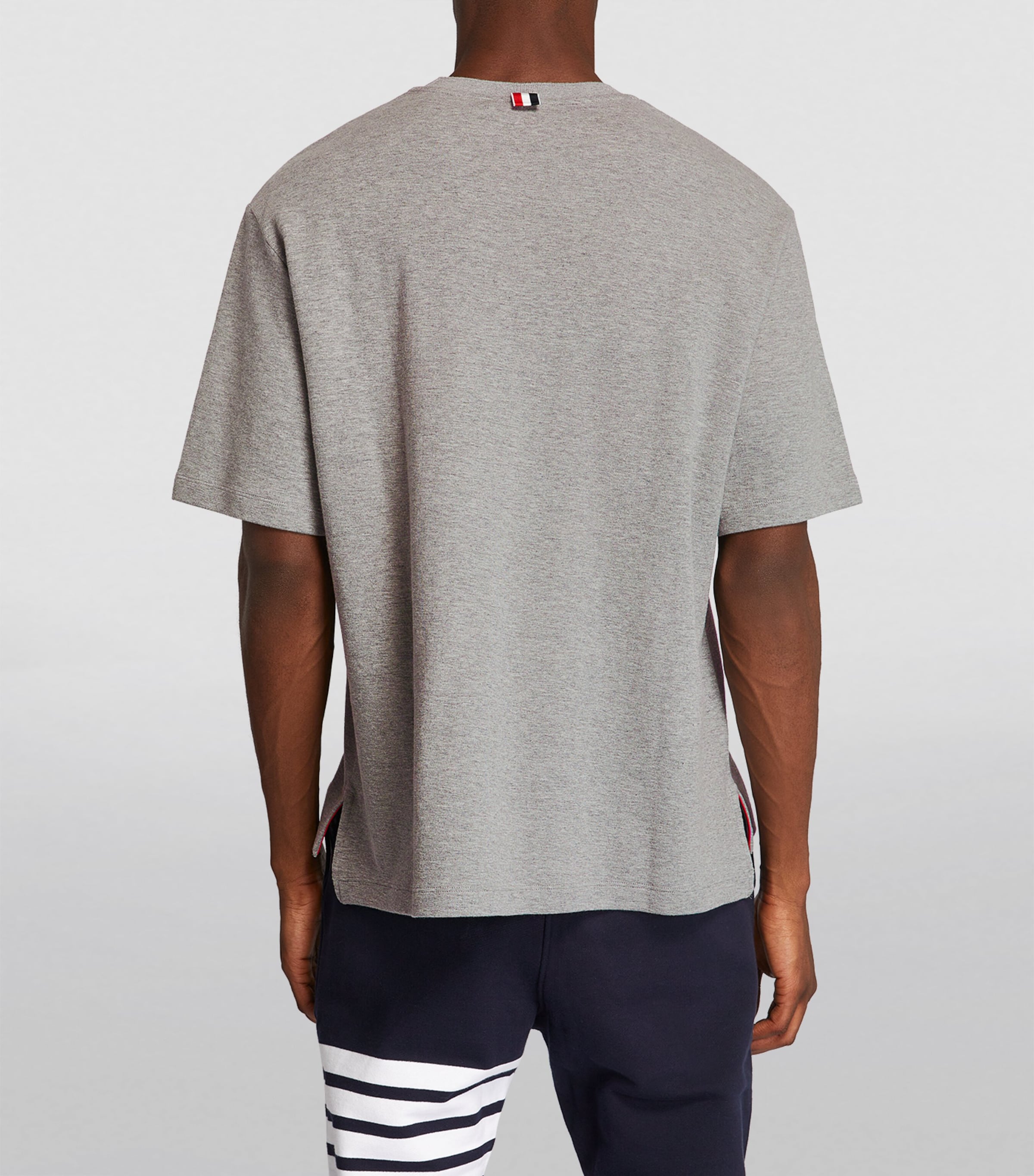 Oversized Tricolour Pocket T-Shirt LT GREY Image 4