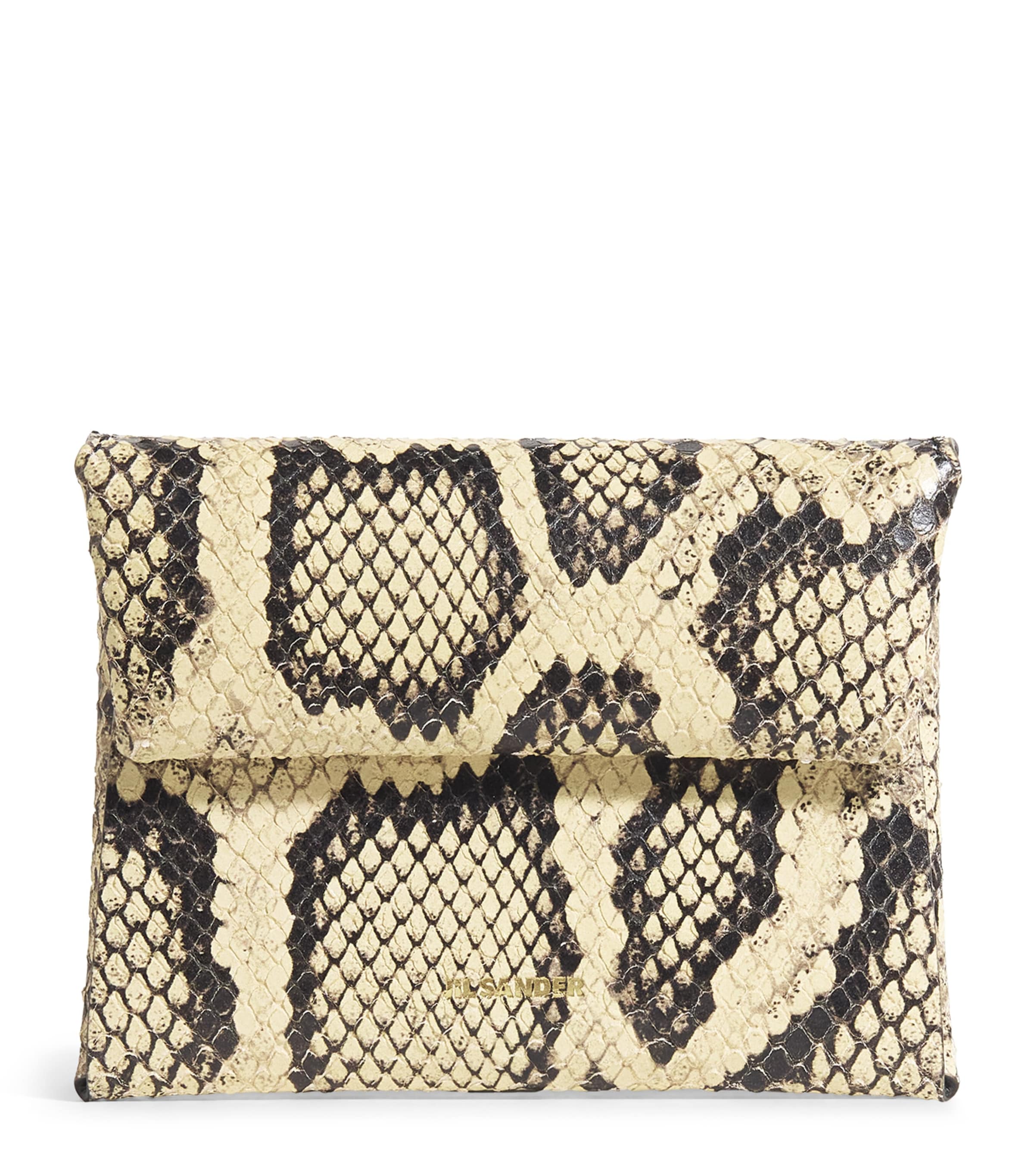 Jil Sander Mini Leather Folded Cross-body Bag In Beige